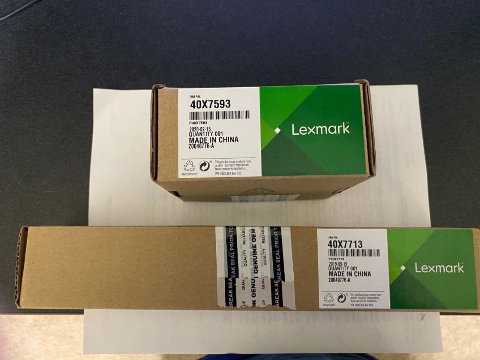 Lexmark 40X7593 and Lexmark 40X7713 New in Sealed Box