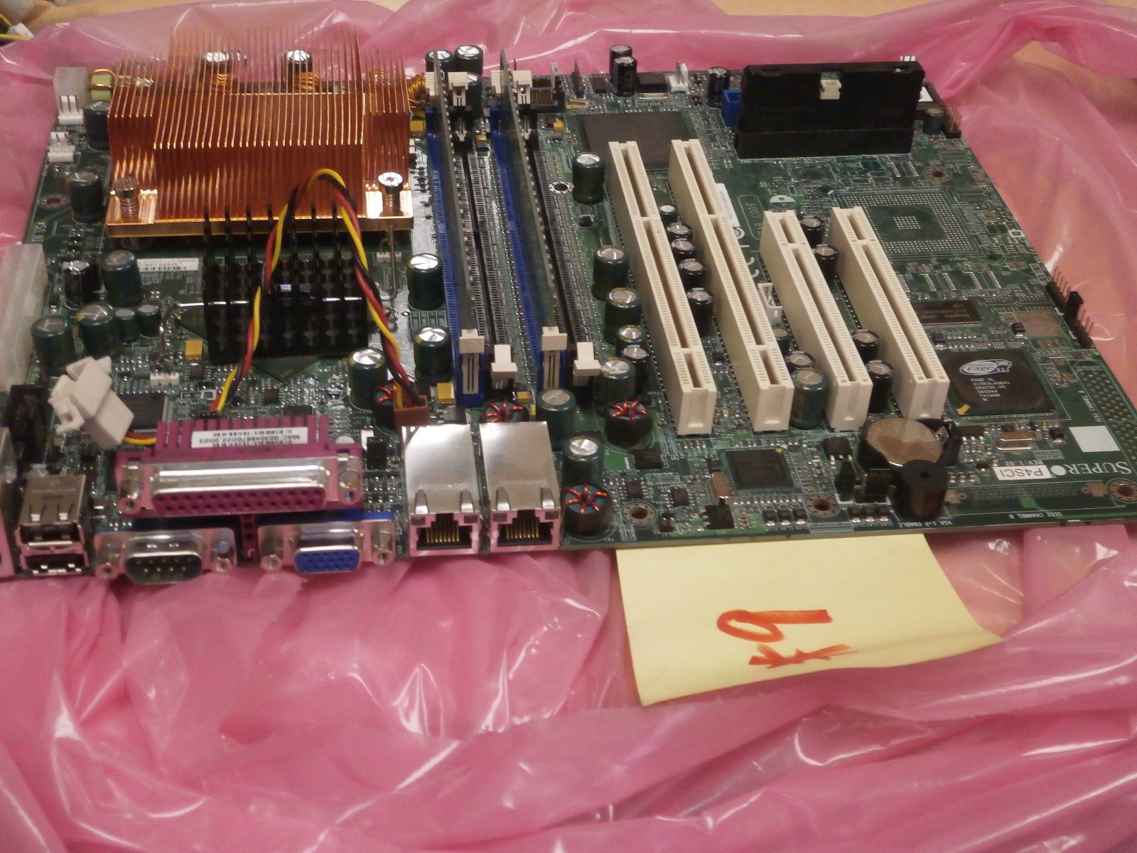 P4SCI: Super Micro socket 478 server board, 3GHZ, 2 SATA CONTROLLERS, 1GIG