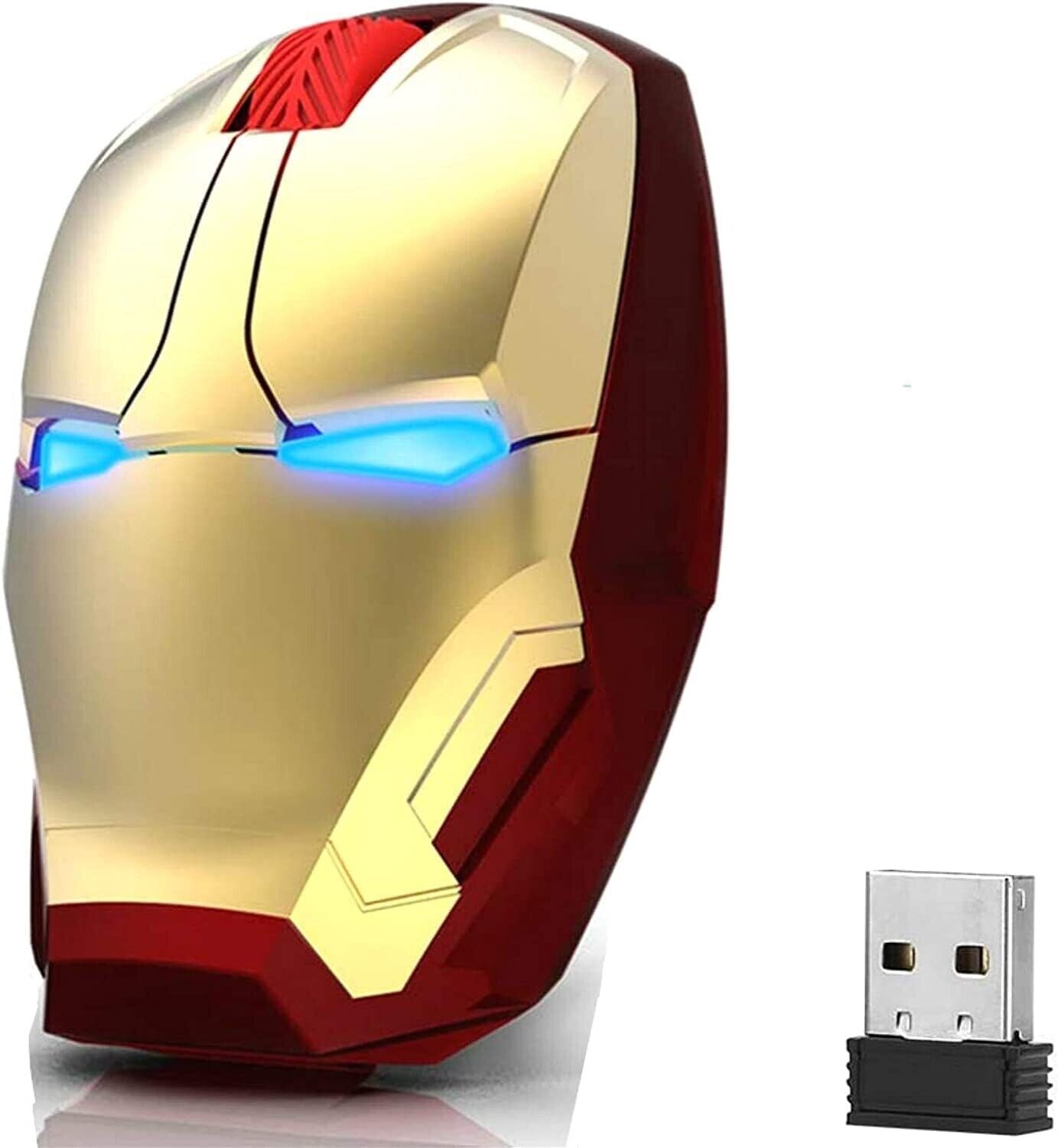 Iron Man Mouse, 2.4G Noiseless Wireless Mouse with USB