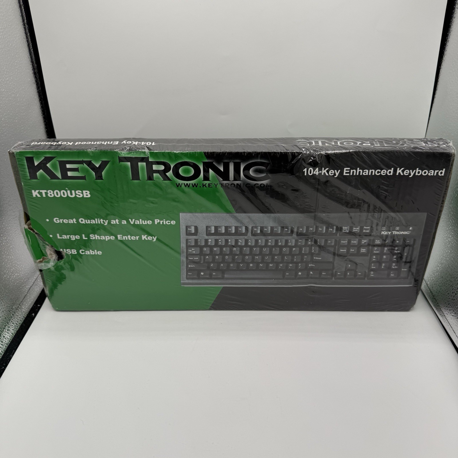 Keytronic KT800USB 104-Key Enhanced USB Mechanical Black Keyboard (Brand New)