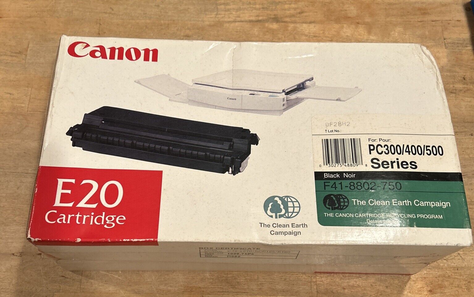 Canon E20 Black Toner Cartridge Genuine OEM NEW/SEALED