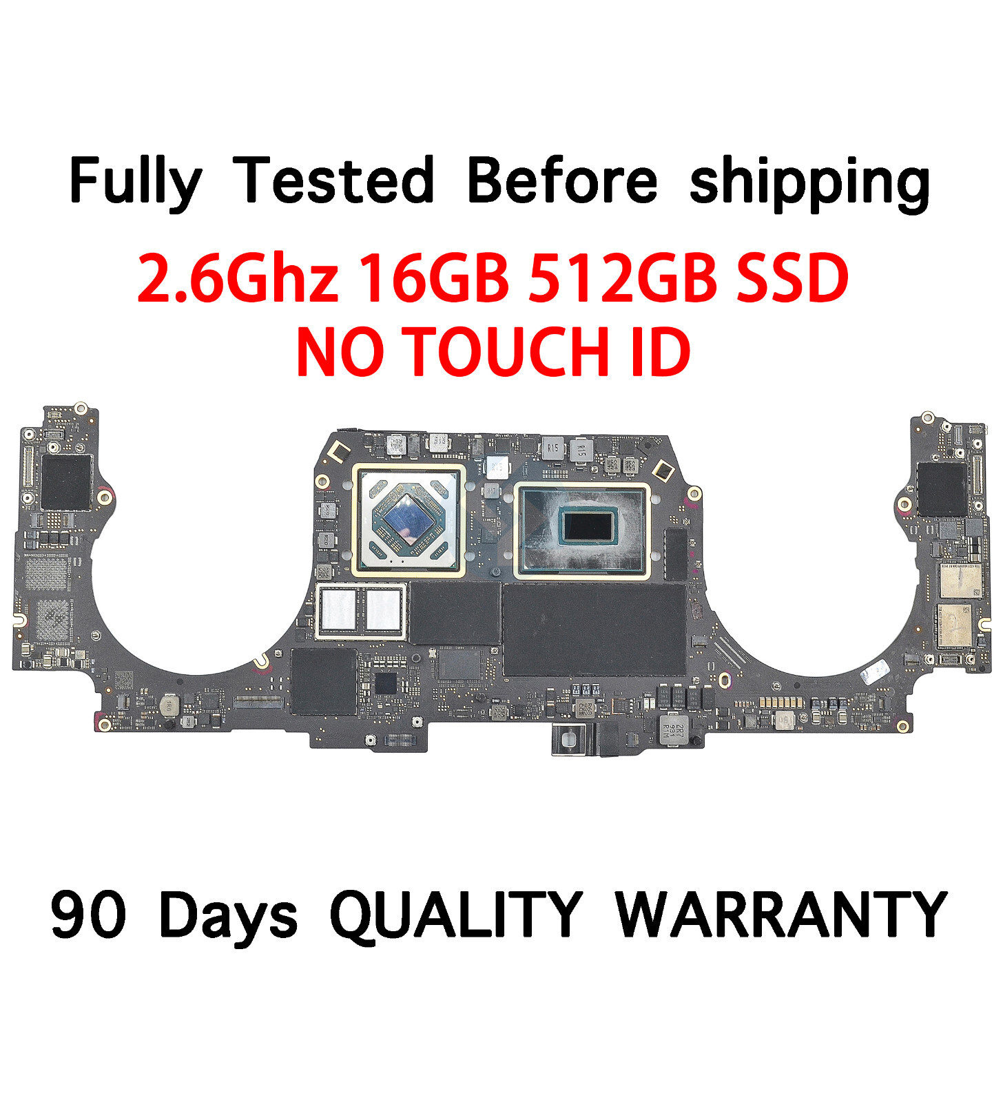 i7 2.6GHz 16GB RAM 512GB SSD Logic Board 820-01700-A MacBook Pro 16" A2141 2019