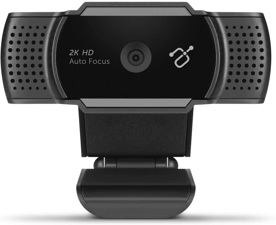 Aluratek 2K HD Webcam with Dual Stereo Noise Cancelling Mics, Auto Focus and Low