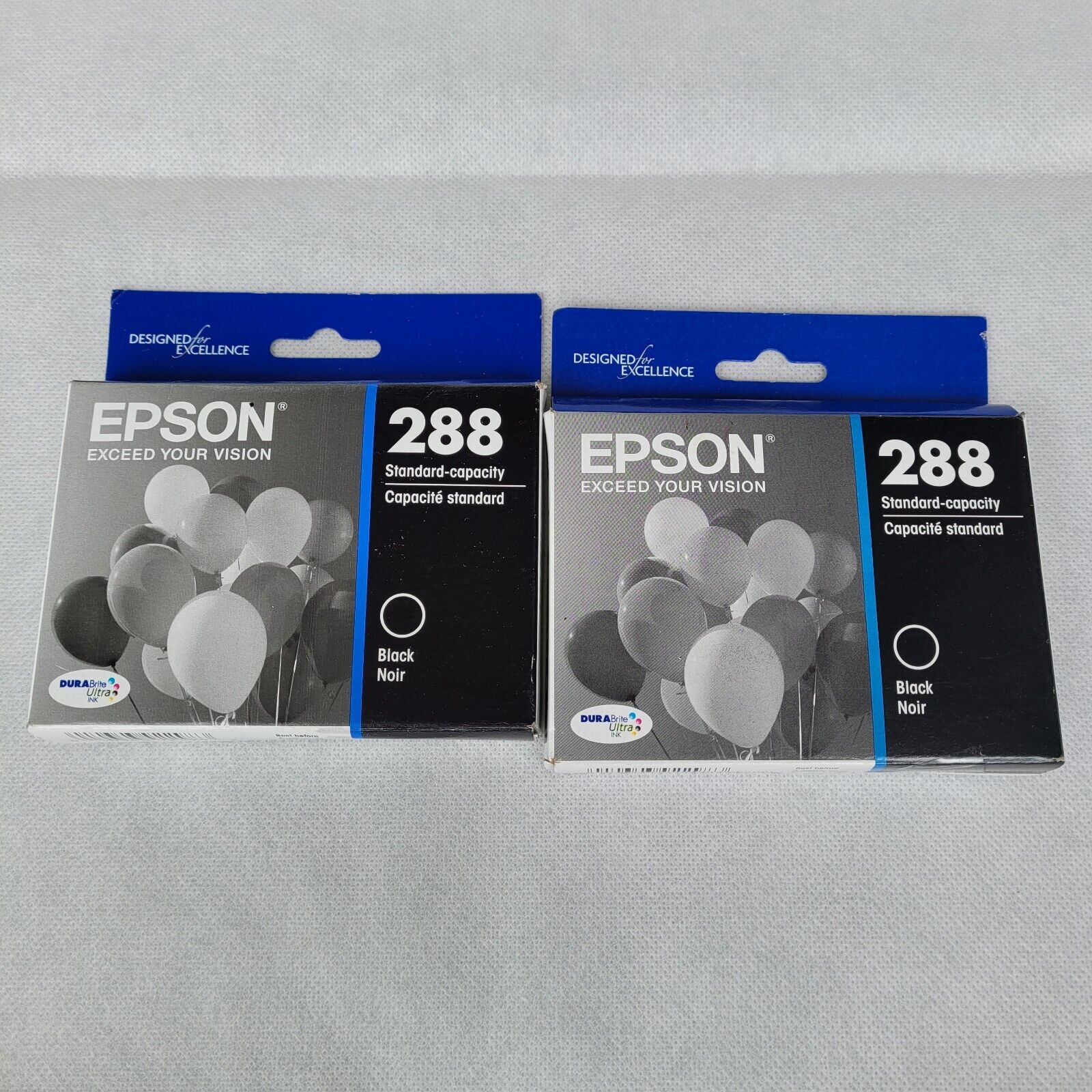 Epson Genuine 288 Standard Capacity Black Ink Exp 7/2026 & 2/2027 Lot of 2