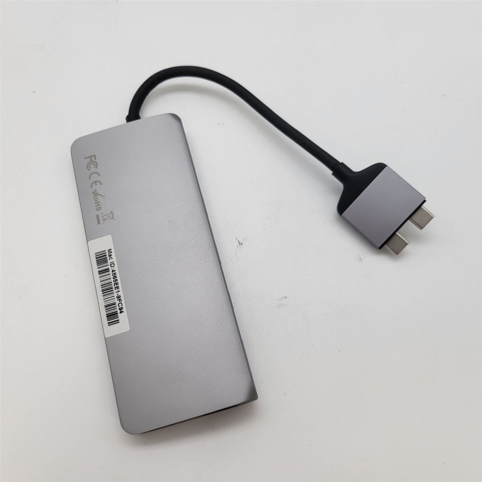 Satechi Dual USB-C Multimedia Adapter 2x 4K HDMI Ethernet Space Gray