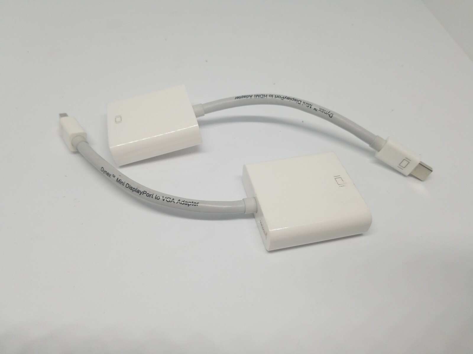Dynex Mini DisplayPort To HDMI Adapter And Mini Display Port to VGA bundle.