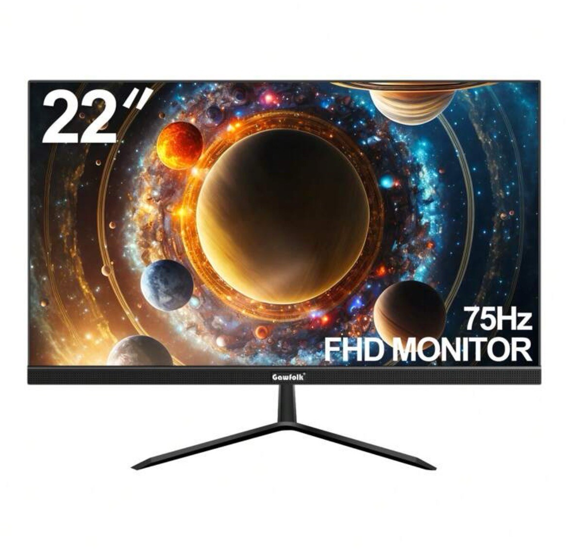 Gawfolk 22inch Computer 100Hz Ultra Thin Zero Frame Covered Display