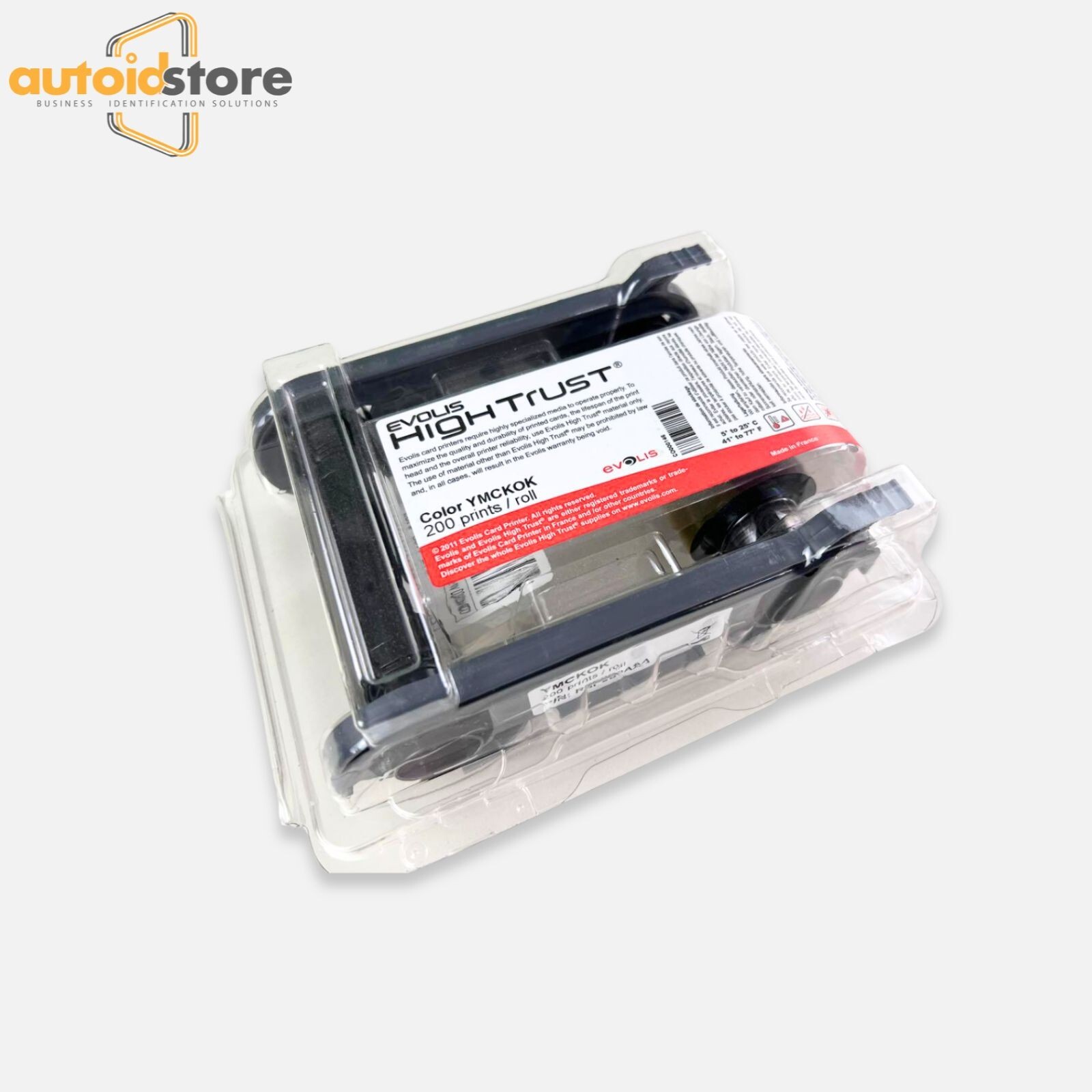 Evolis R6F003AAA Color Ribbon - YMCKOK - 200 prints - Primacy Elypso - New 