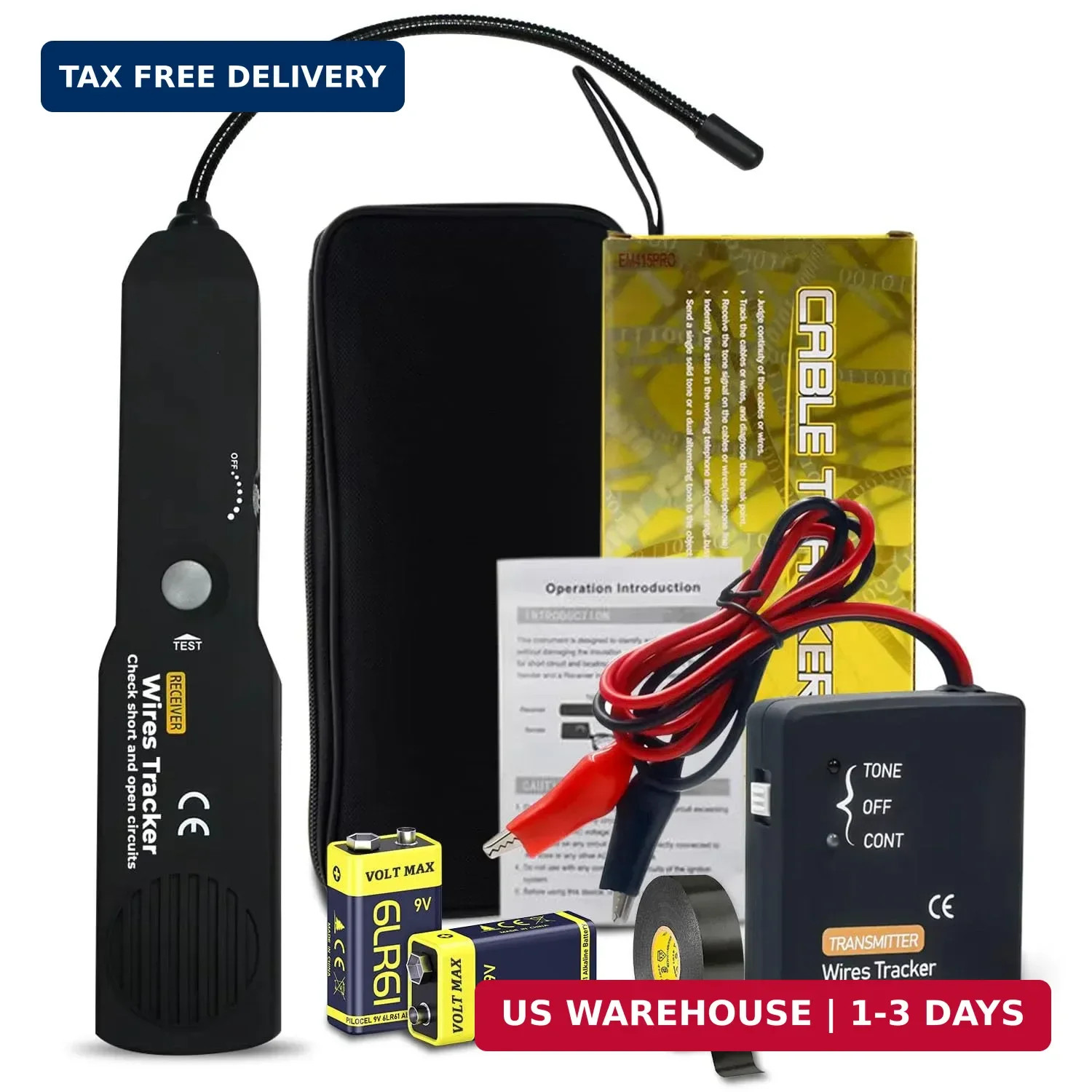 Automotive Circuit Tracer & Wire Tracker 6-42V DC Wire Short Finder, Circuit Tra