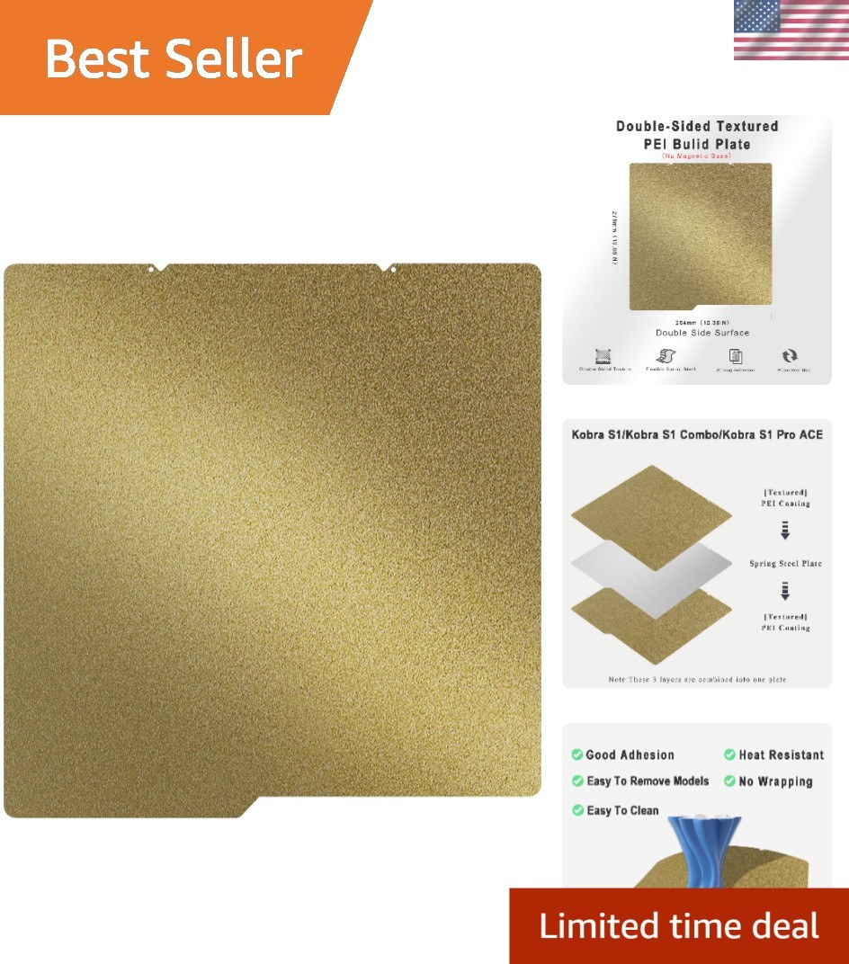 Versatile Double-Sided PEI Surface 264x276mm for Anycubic Kobra 3D Printing