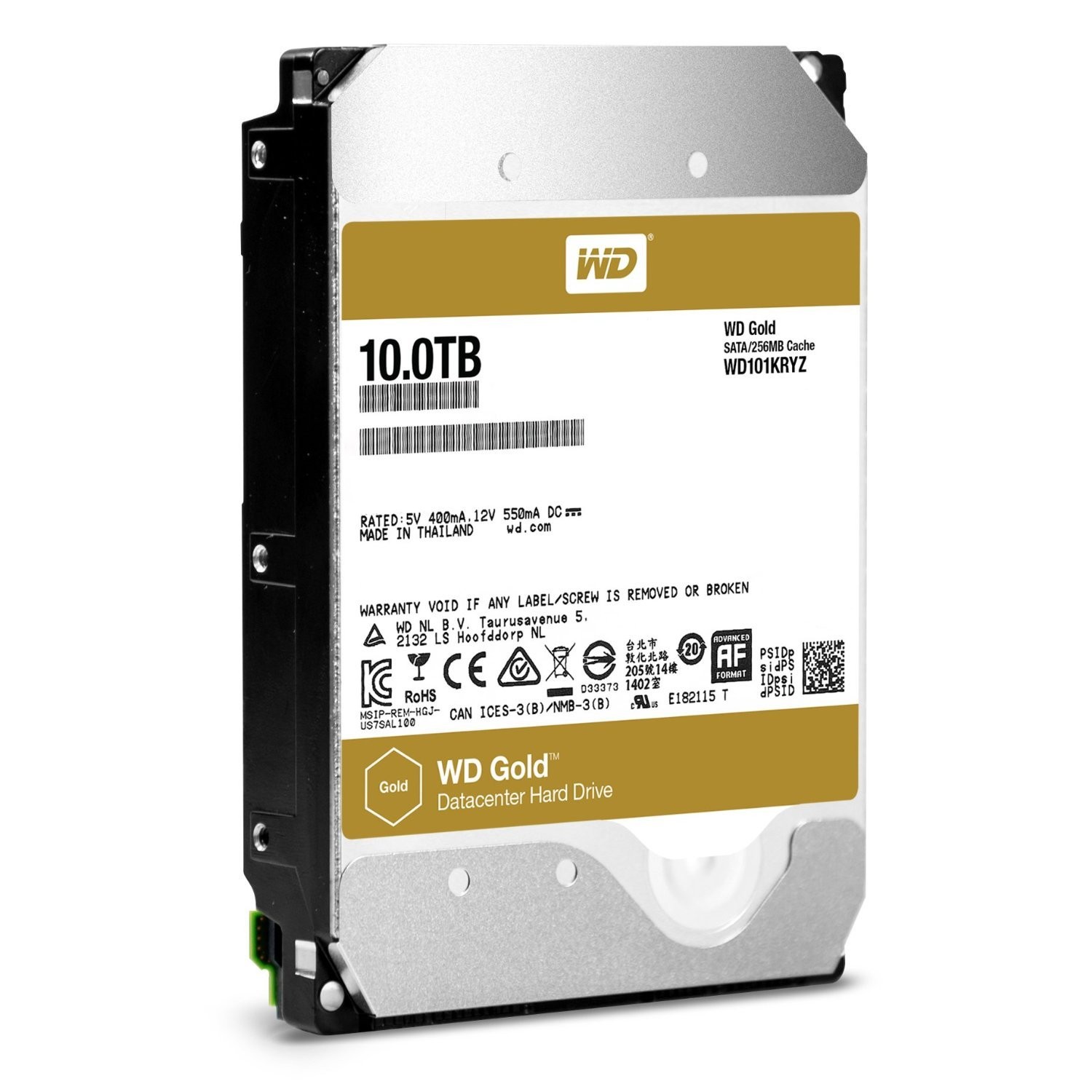 WD Gold 10TB Enterprise Class Hard Disk Drive 7200 RPM Class SATA 6 Gb/s 128MB