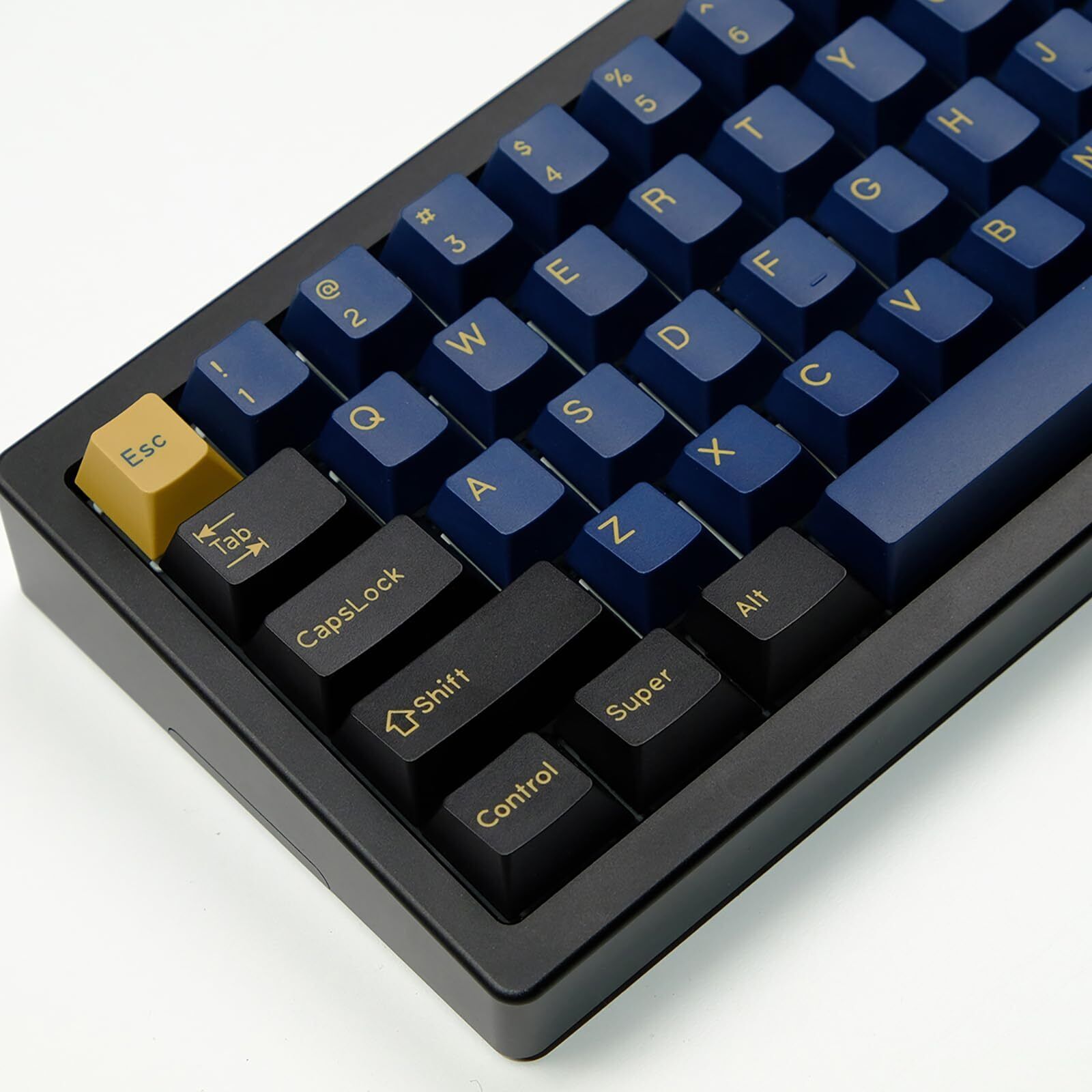175 Keys Blue Samurai Keycaps PBT Doubleshot Keycap Set Cherry Profile with 7...