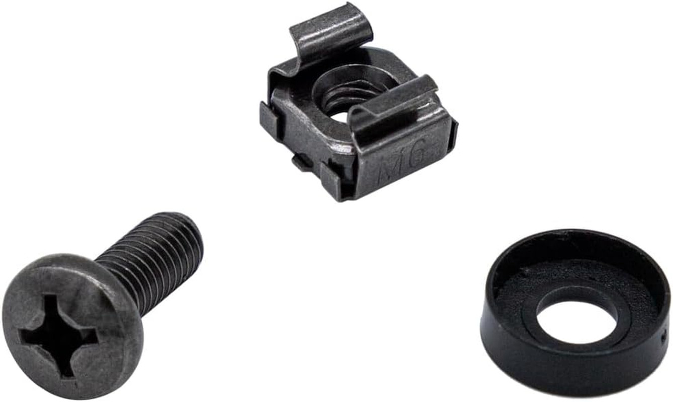 40 Pack M6x16mm Rack Mount Cage Nuts & Screws & Washers for Rack Mount Server Ca