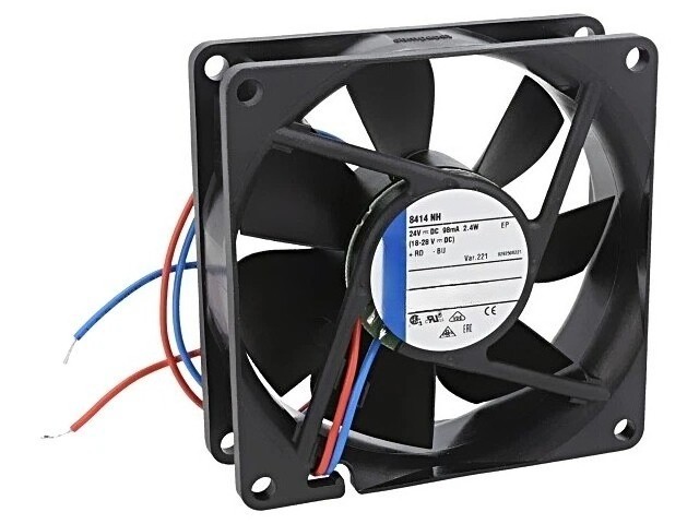 For 8414NH-221 Axial Fan DC 24V 2.4W 98mA 80*80*25mm 2wires Cooling Fan