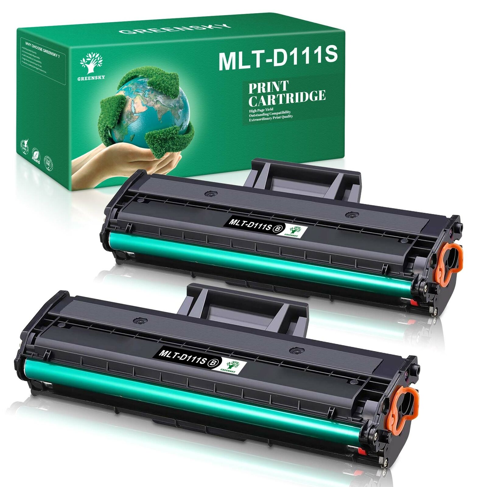 2 PK 111s for Samsung MLT-D111S Toner Cartridge Xpress M2020 M2024 M2070 M2070W