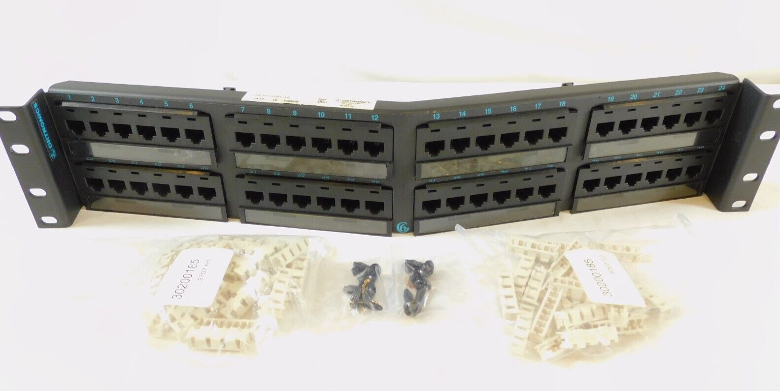 Category 6 Patch Panel OR-PHA66U48 Ortronics Clarity 6 Angled 48-Port