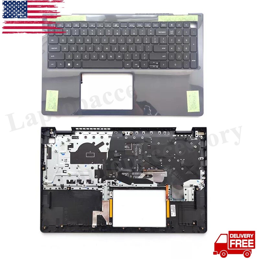 NEW Black Palmrest Backlit Keyboard for Dell Inspiron 15 3510 3511 3515 3520