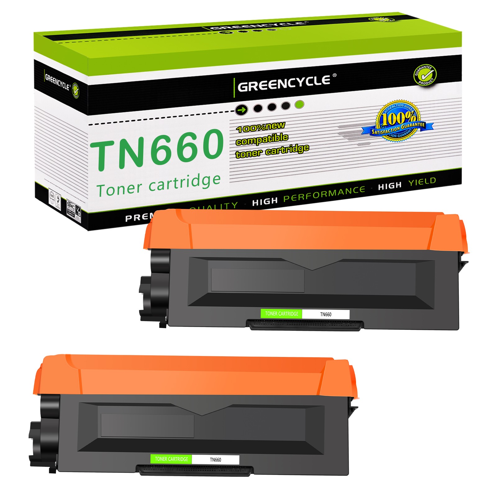 2PK TN660 Toner Cartridge High Yield Compatible for Brother DR/TN630 HL-L2380DW