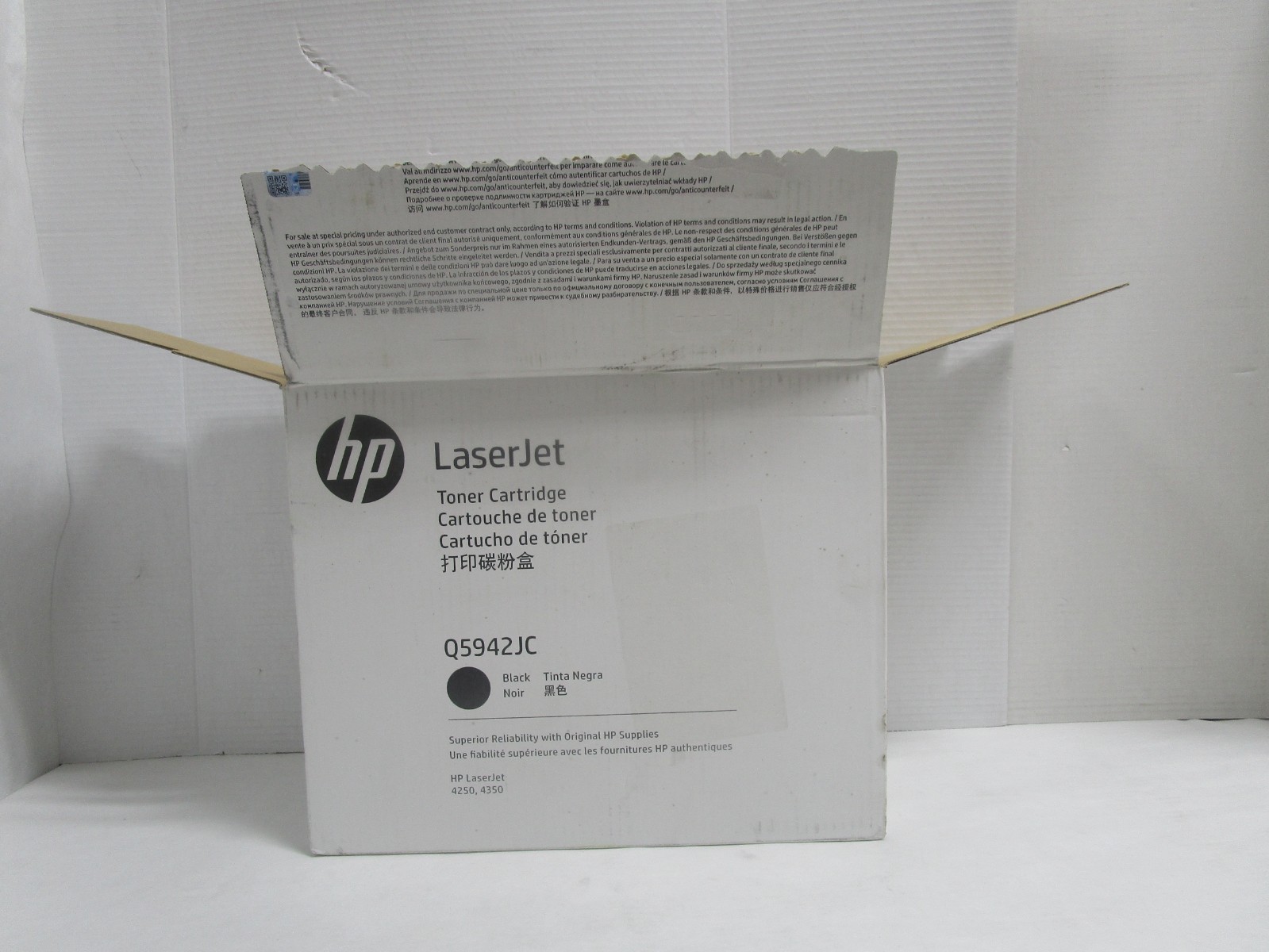 HP Q5942JC LaserJet 42A Black Toner Cartridge Q5942A NEW OPEN BOX SEE PHOTOS