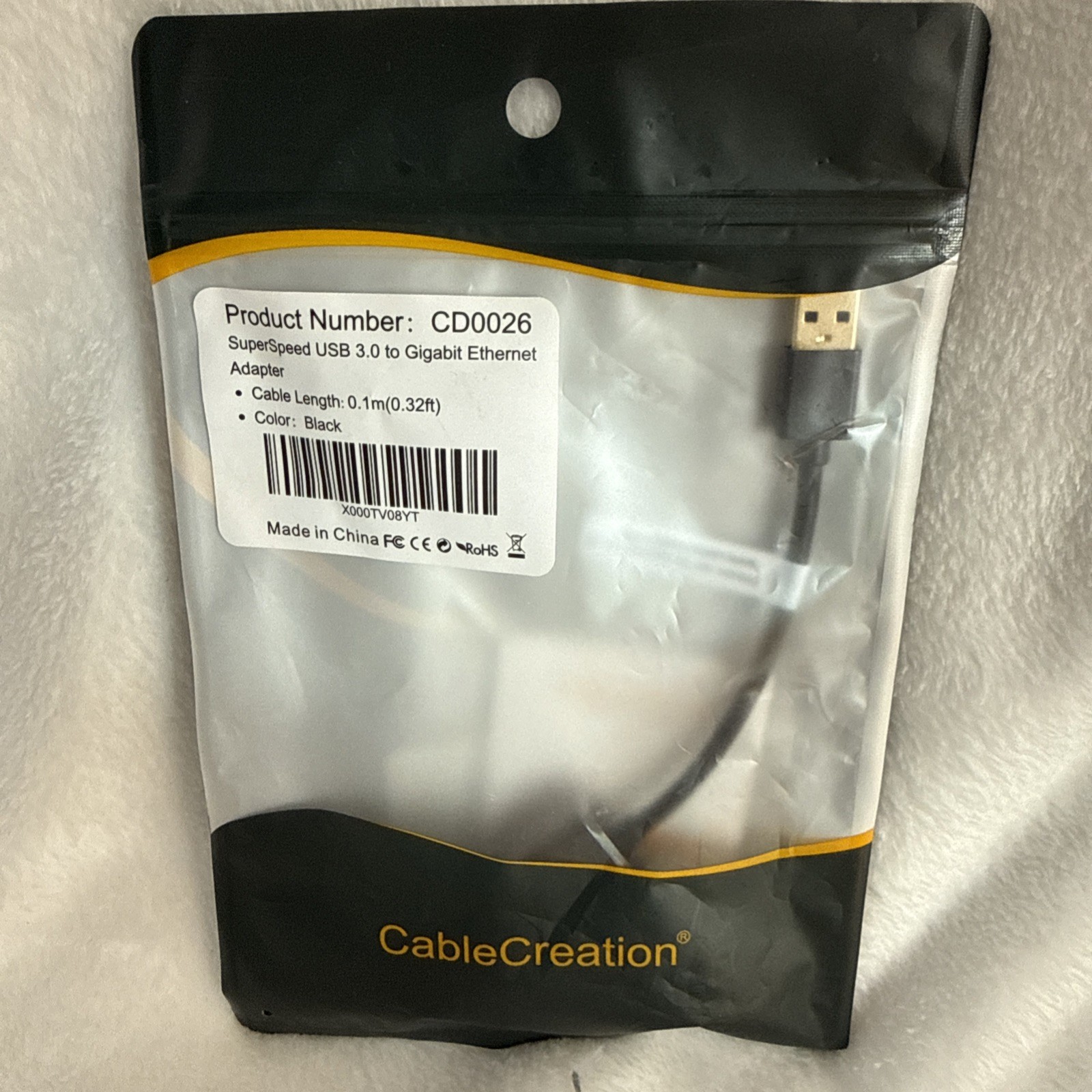 Cable Creation USB 3.0 Gigabit Ethernet Adapter New