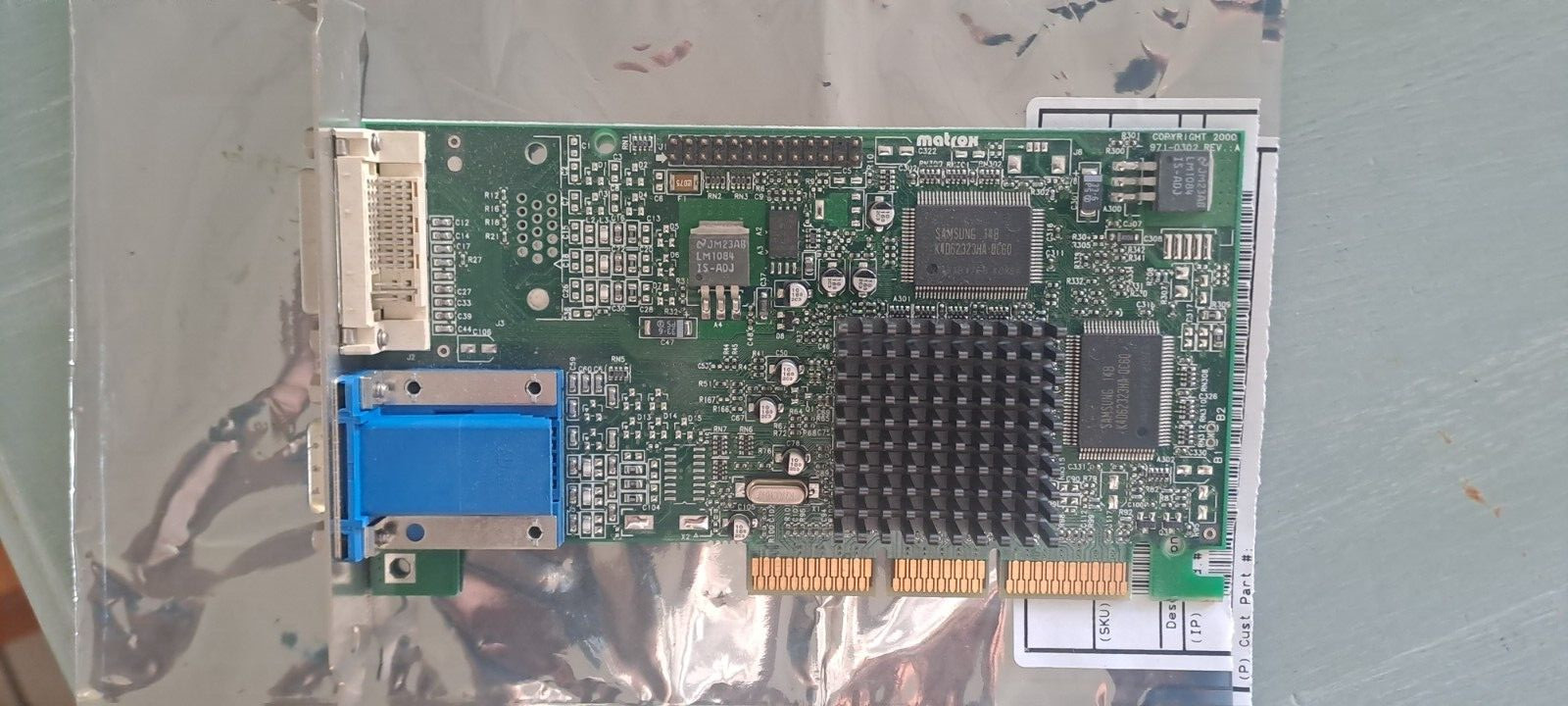 MATROX MILLENNIUM G450 G45 DUAL HEAD 16MB AGP GRAPHICS CARD graphic VGA DVI