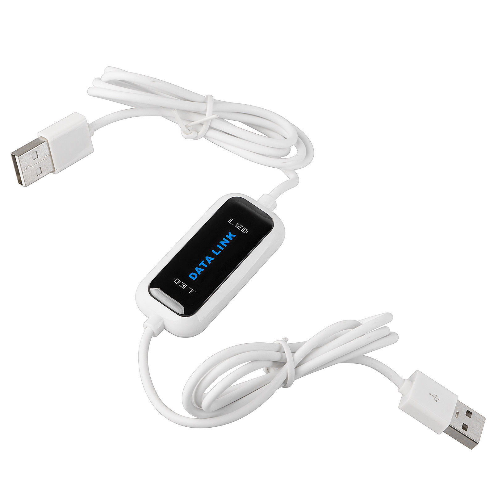 Computer Laptop USB A DataTransfer Cable Windows 10 8 PC Direct Link Copy Bridge