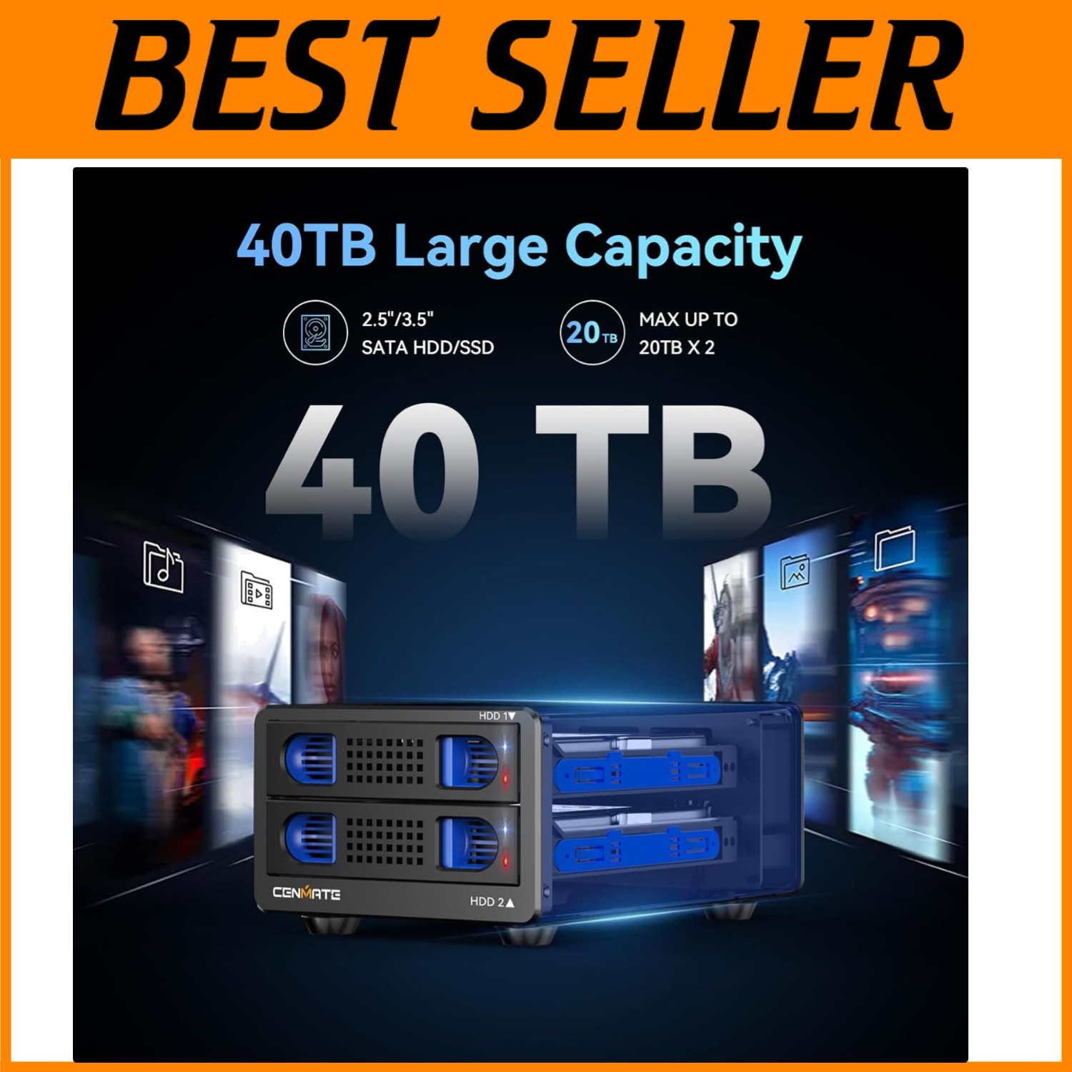 Hot Swappable 2.5"/3.5" SATA Enclosure, Tool-Free Install