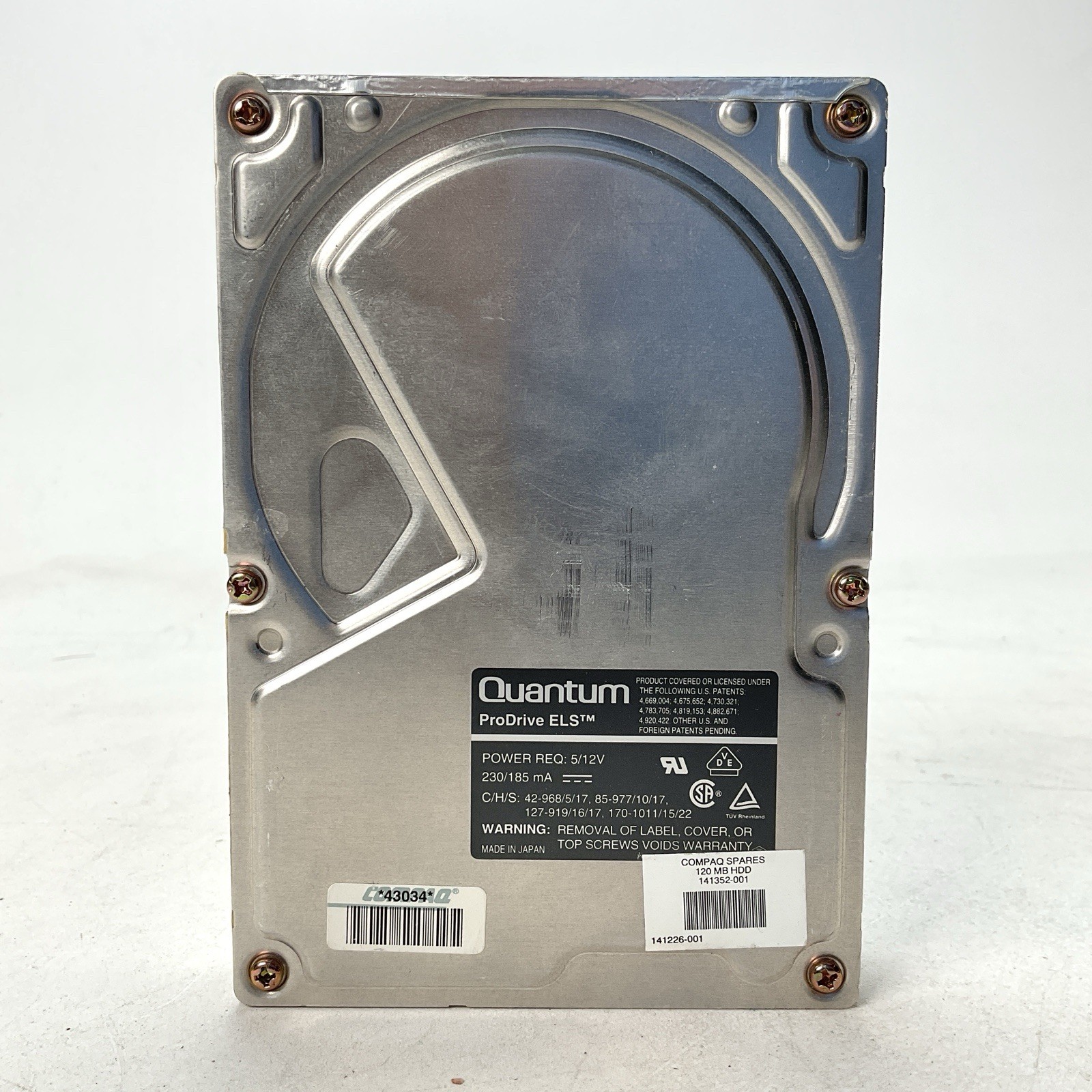 Quantum ProDrive ELS Vintage SCSI Hard Disk Drive - Untested
