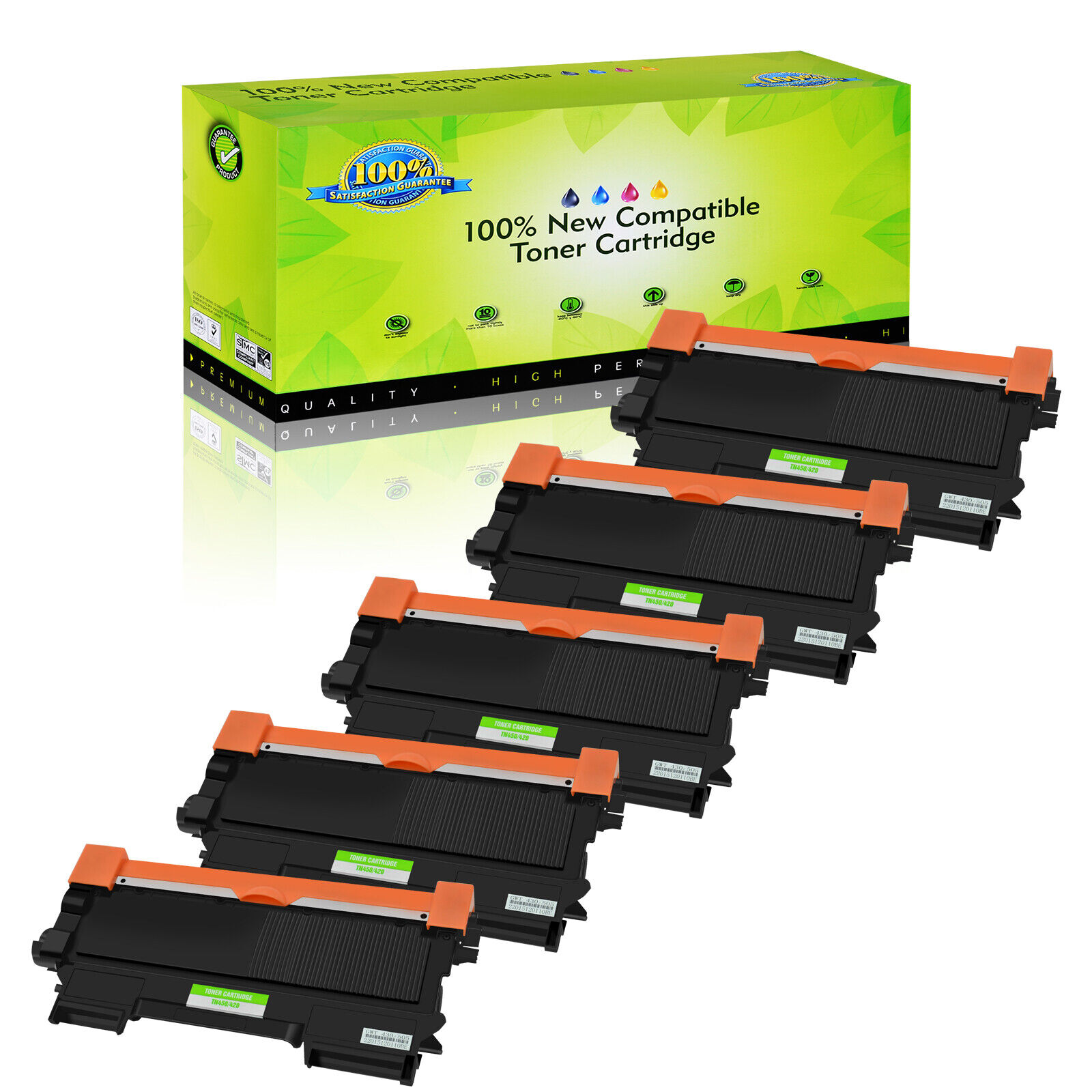 5x TN450 Toner Cartridge For Brother MFC-7240 7360 7360NR 7460 7470 7860 7860DWR