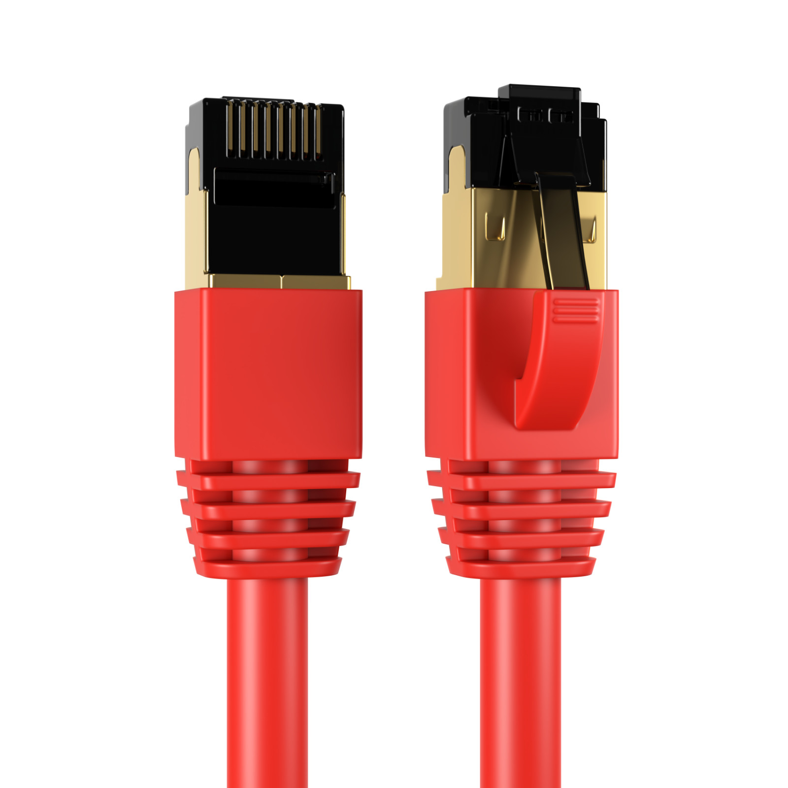 CAT8 RED SFTP Ethernet Cable 40Gbps 2GHz Copper LAN Wire 0.5FT- 75FT Multi LOT