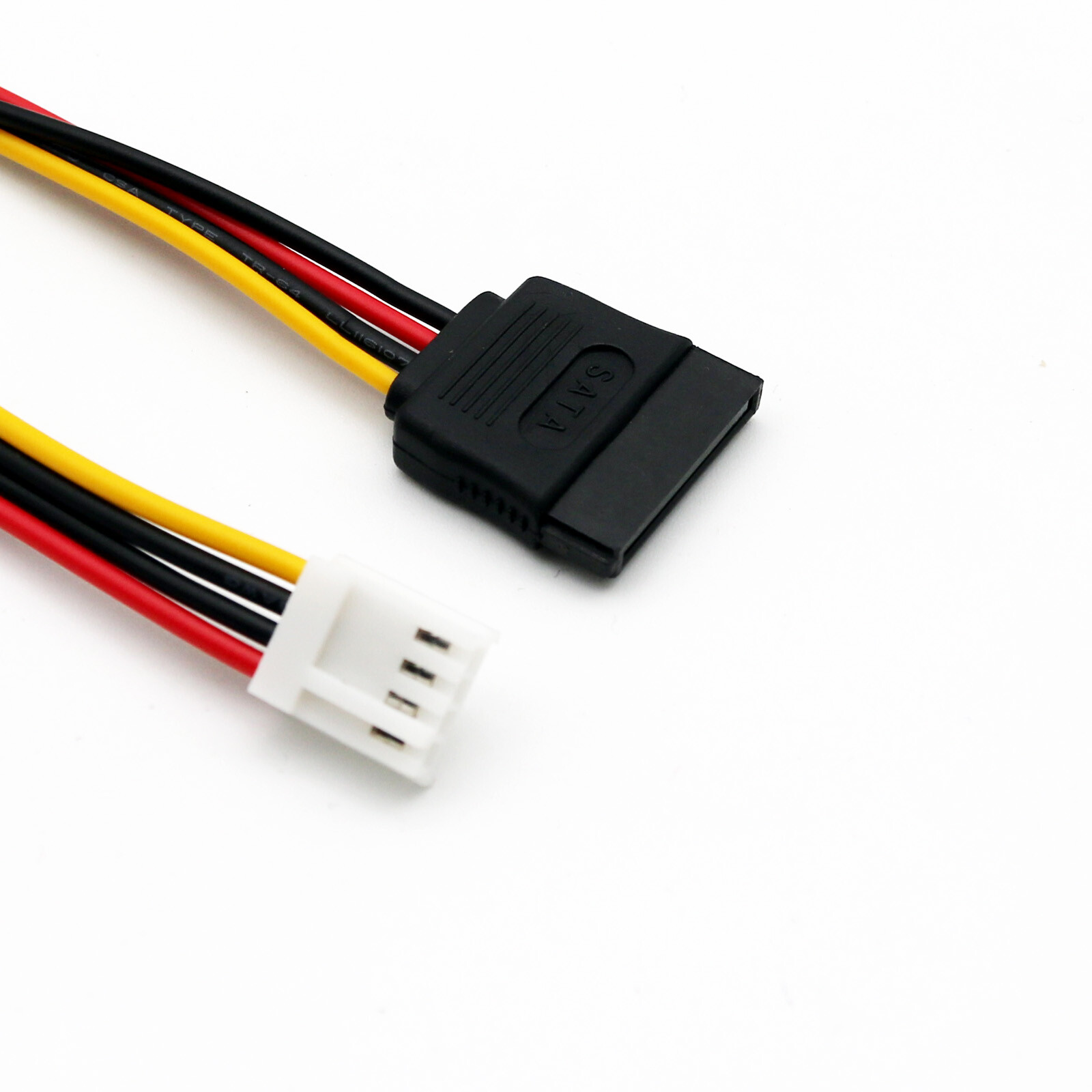 1x SATA 15 Pin Female to 4 Pin Floppy FDD Female Jack Power Connector Cable 20cm