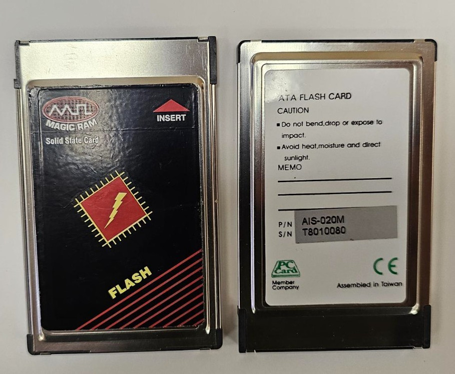 Vintage Magic Ram 20MB FLASHDISK Solid State PC Card PCMCIA for HP 200LX Palmtop