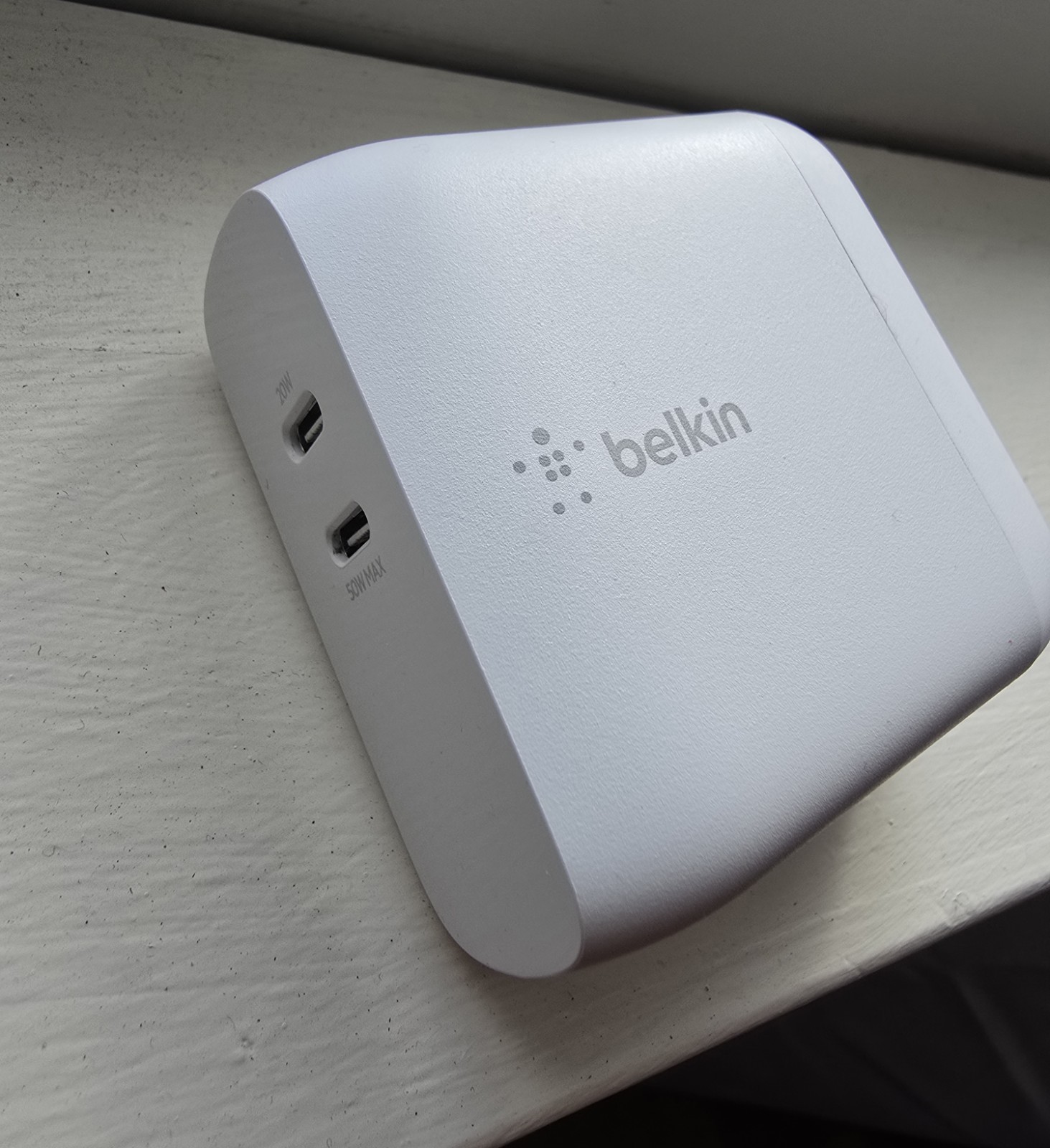 Belkin BoostCharge Pro Dual USB-C PD GaN Wall Charger 70W   Model WCH012dq