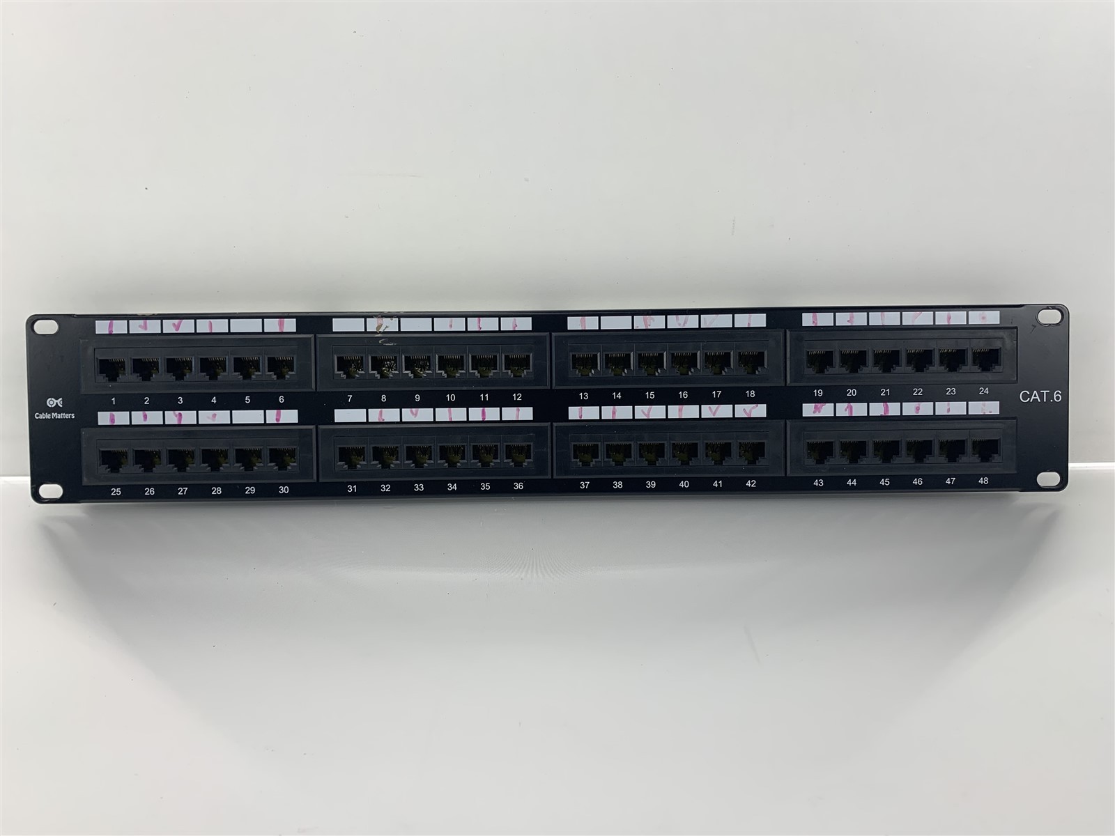 Cable Matters 48-Port CAT6 Ethernet 2U Patch Panel P48T-KAA
