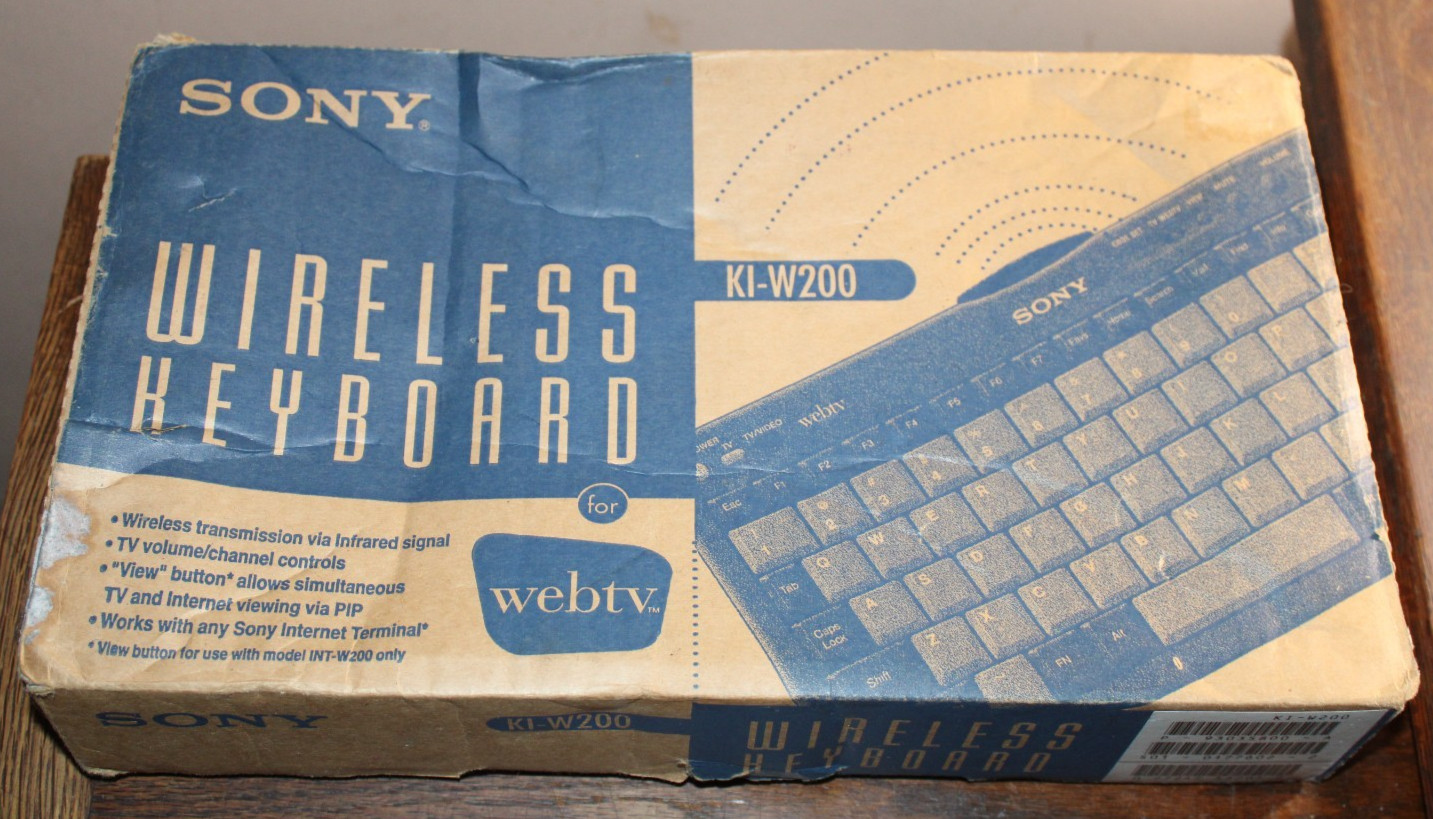 1997 Vintage Sony KI-W200 WebTv Wireless Keyboard - Brand New in Box