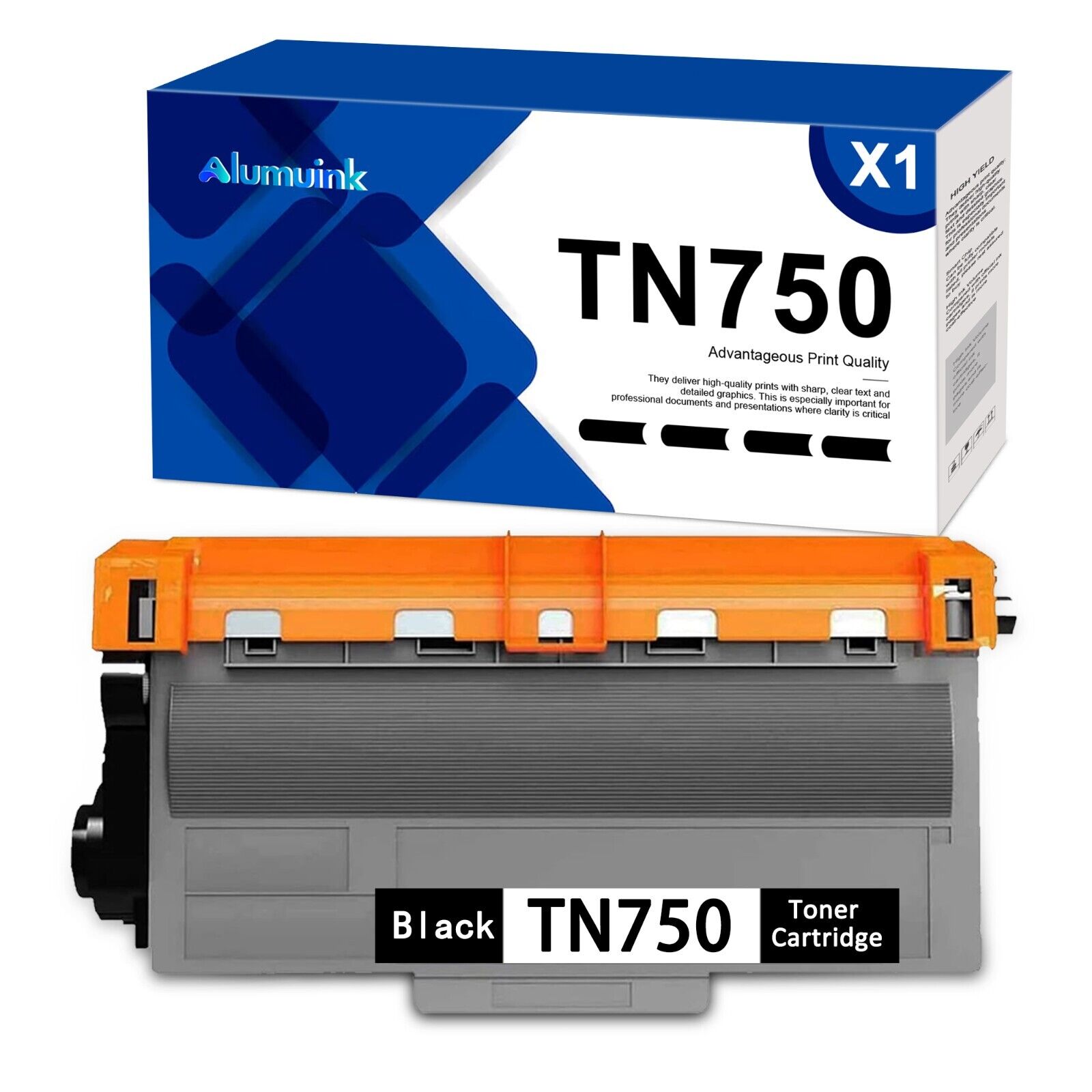 1PK TN750 High Yield Toner Cartridge TN750 Replacement for Brother DCP-8110DN