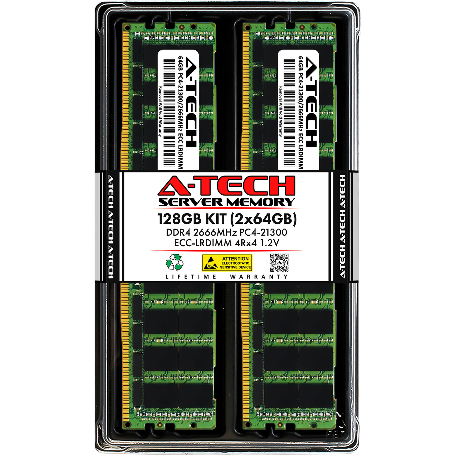 128GB 2x 64GB PC4-2666 LRDIMM Supermicro 1028TP-DC0FR 2028TP-HC1TR Memory RAM