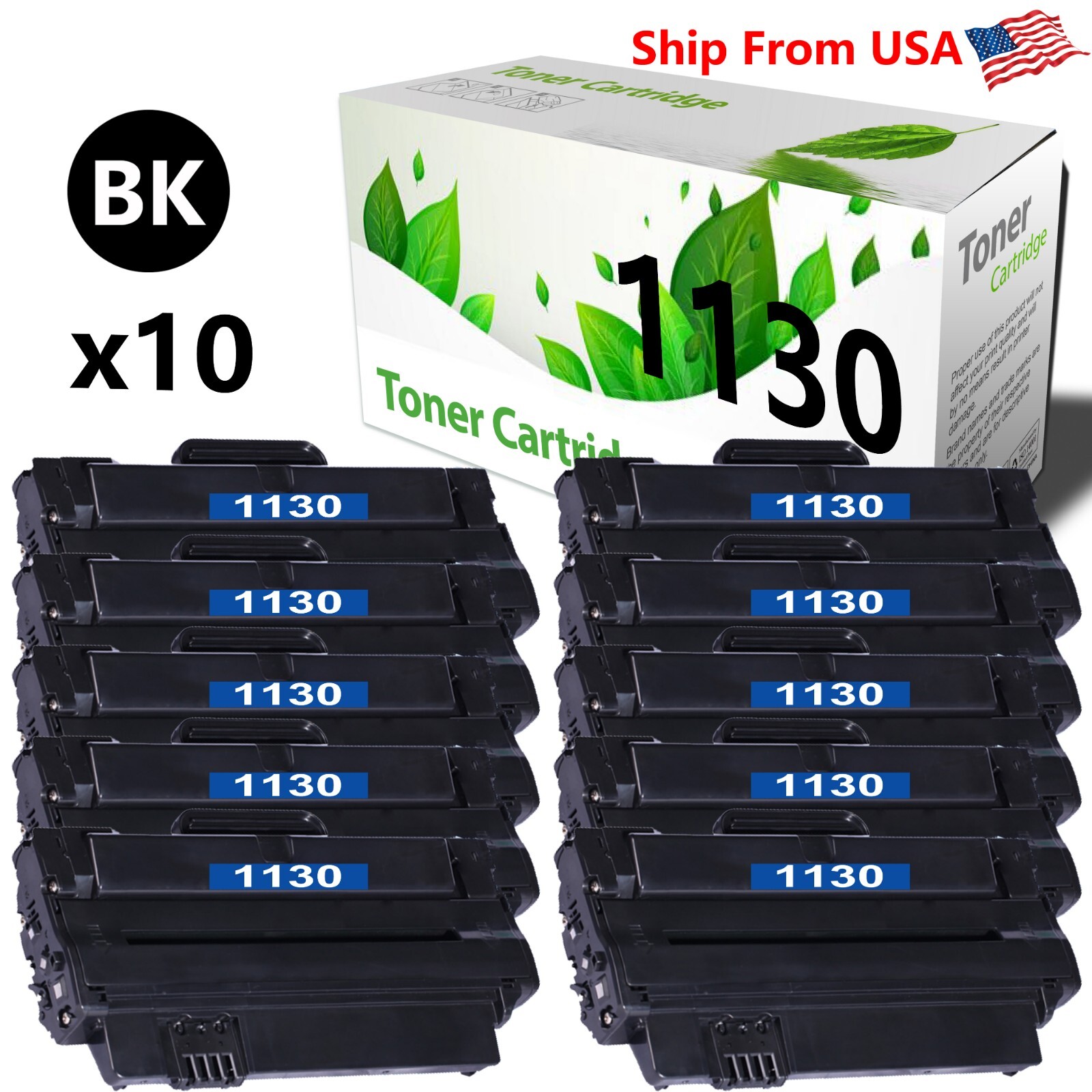 10-PACK DELL 1130 Toner Cartridge Fit For Dell 1133 1135n Printer