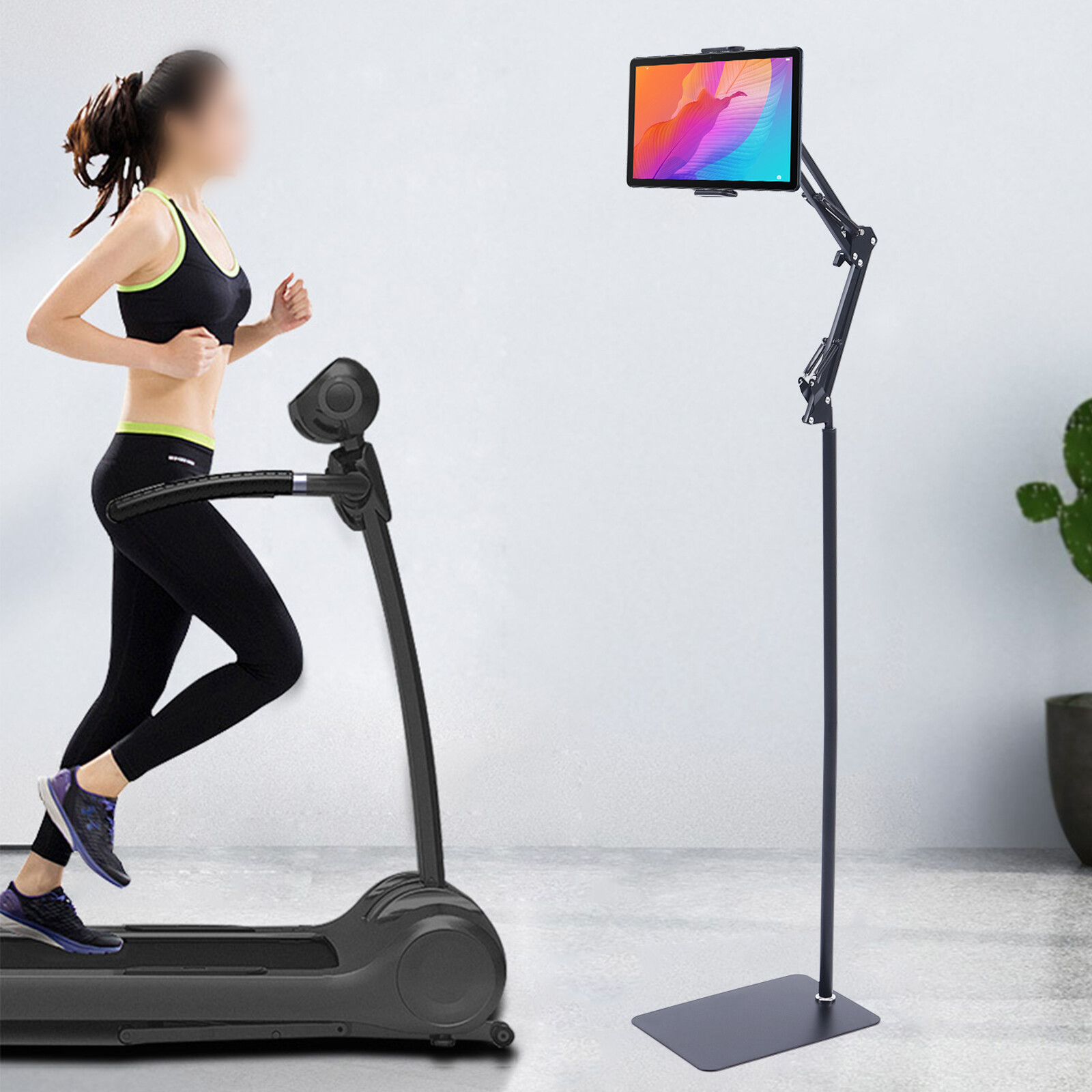 135cm 360�� Rotation Phone Tablet Floor Stand Holder Adjustable Height Flexible