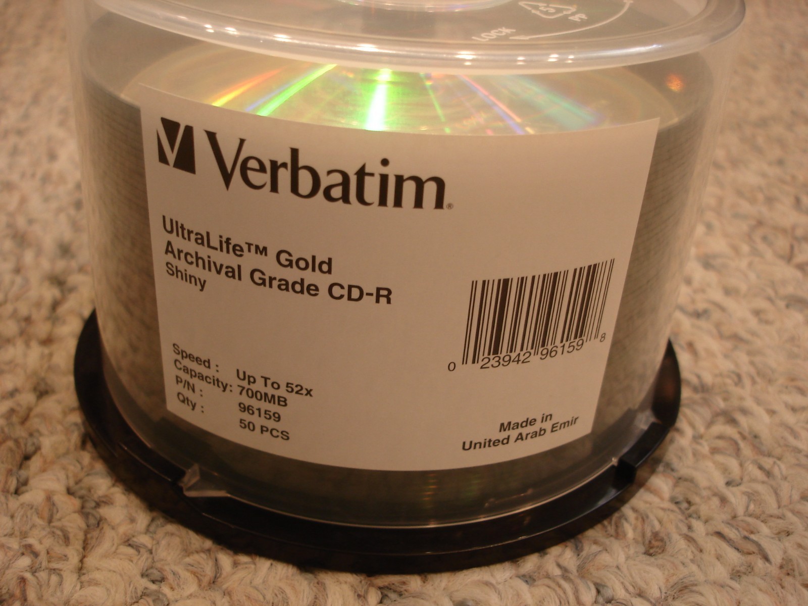 Verbatim Ultralife Gold Archival Grade CD-R Shiny 50 pieces