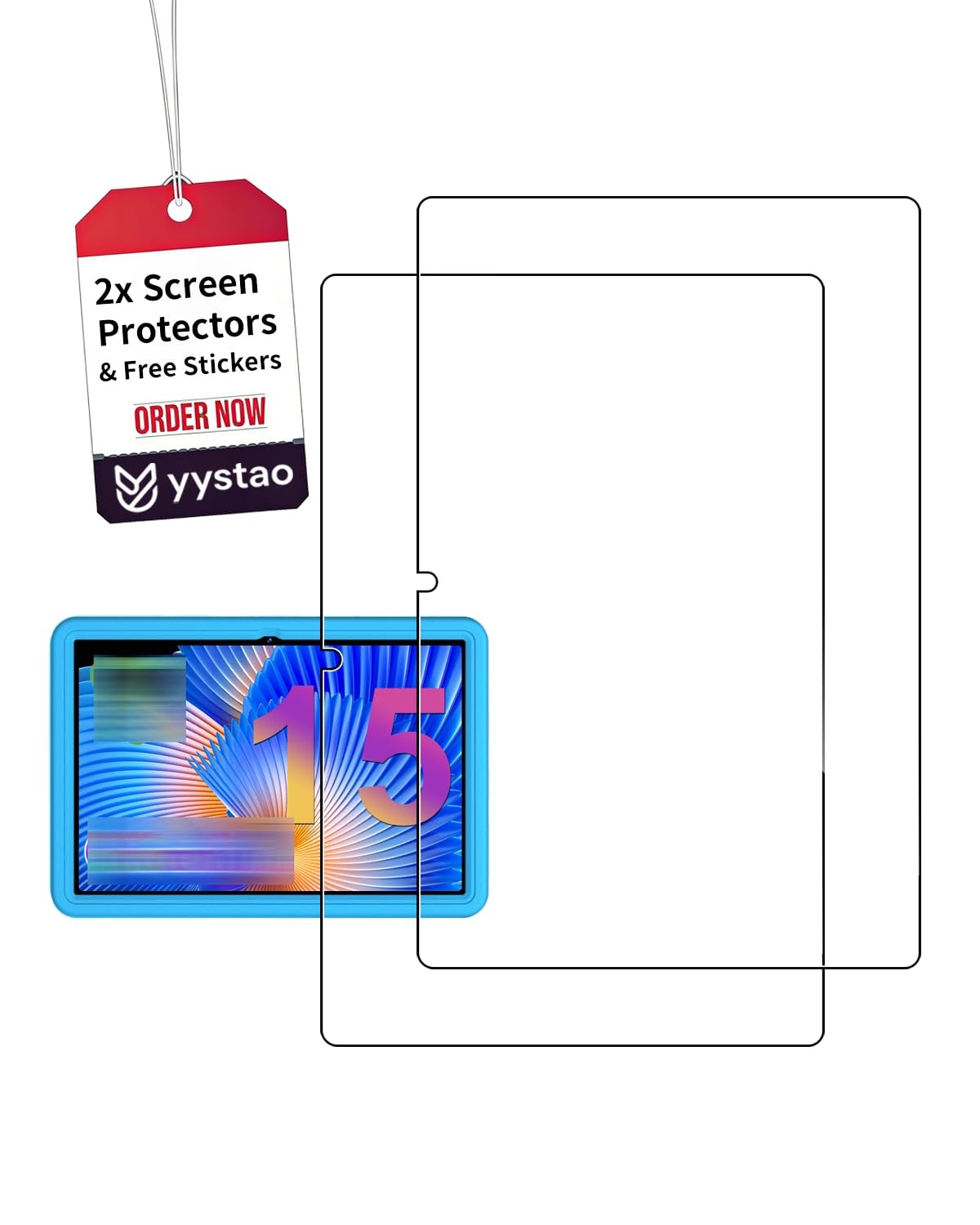 2 Pack Screen Protector For DMOAO D7 10 Inch KID Tablet 2026, 9H Tempered Tablet