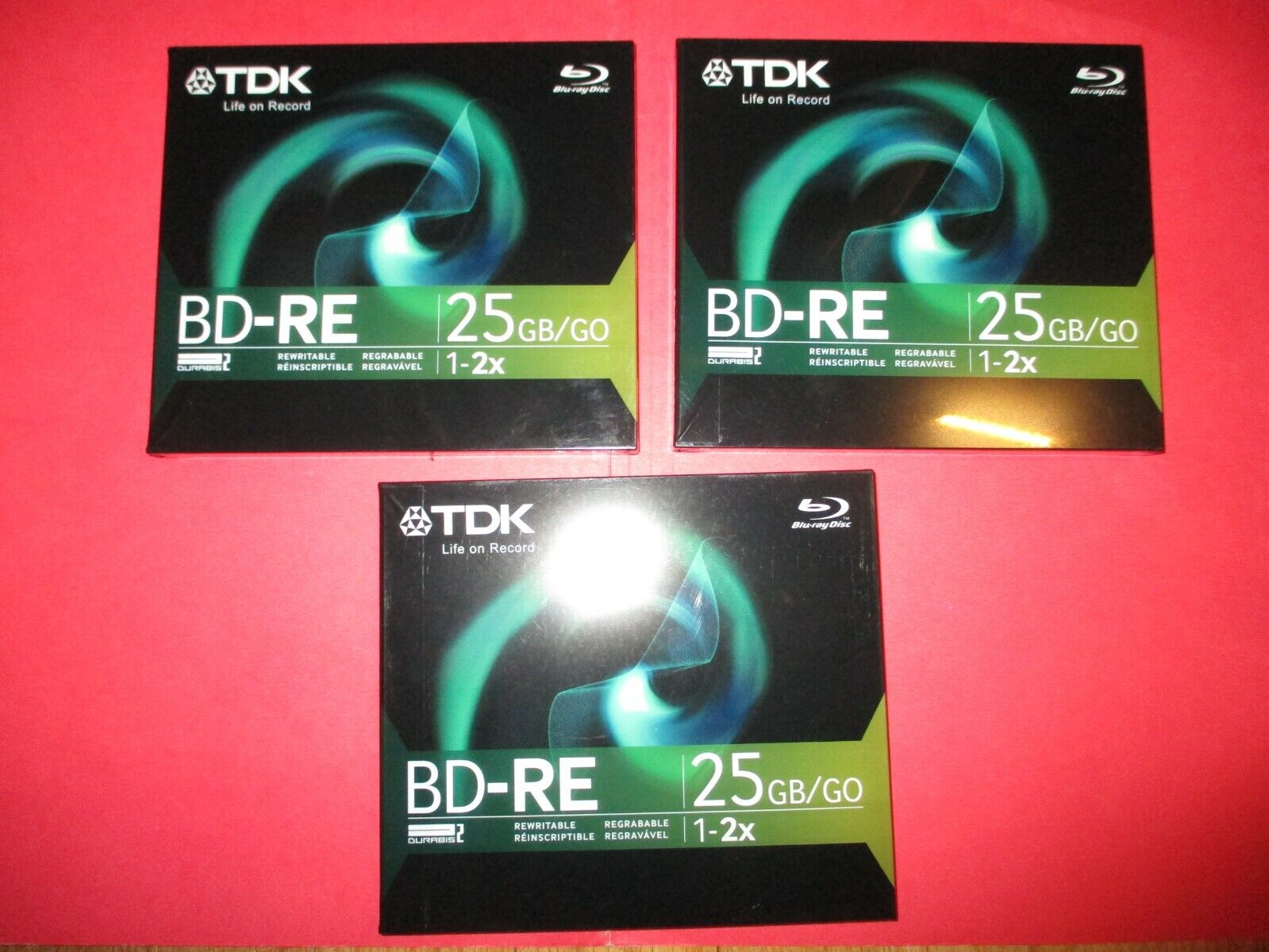 TDK 25GB Blu-ray BD-RE Rewritable Discs NEW- Sealed