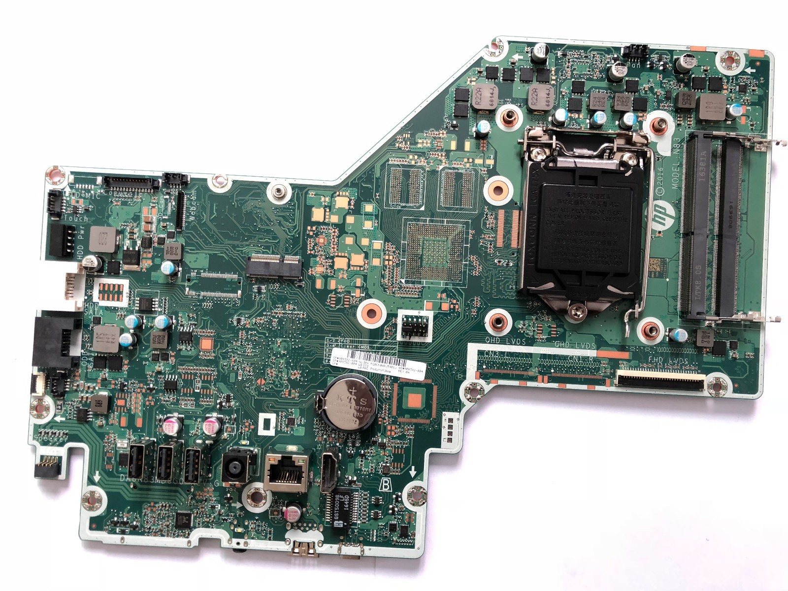 for HP 24-B016 Pavilion 908382-004 908382-604 DA0N83MB6G0 REV:G AIO Motherboard