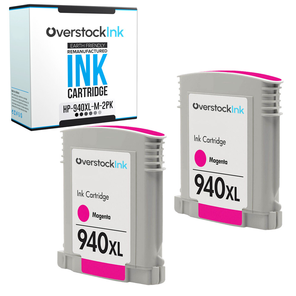 2PK Compatible OSI 940 Magenta Ink Cartridge XL for HP OfficeJet Pro A811a A809n