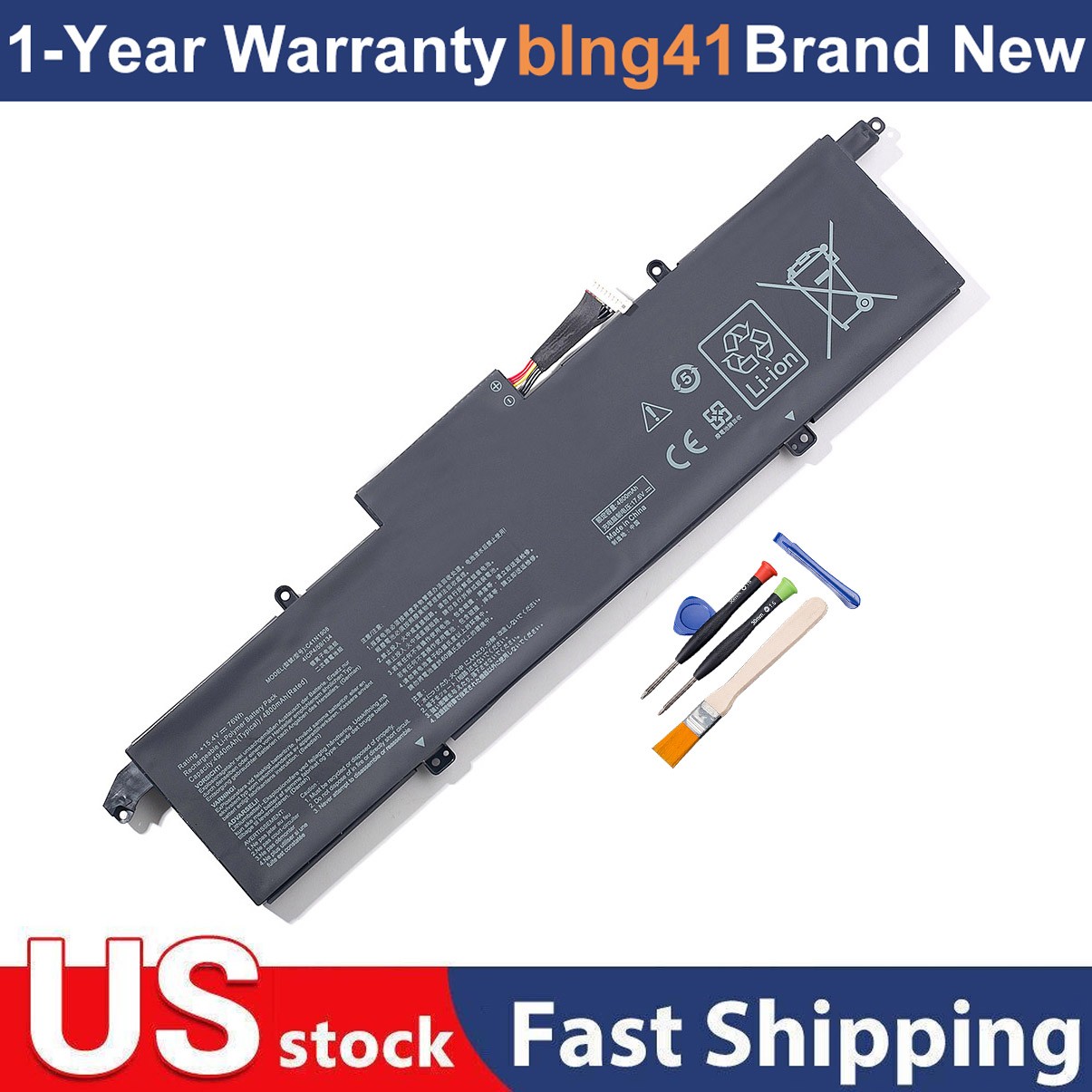 76WH C41N1908 Battery For ASUS ROG Zephyrus G14 GA401II GA401IU GA401IV GA401IH