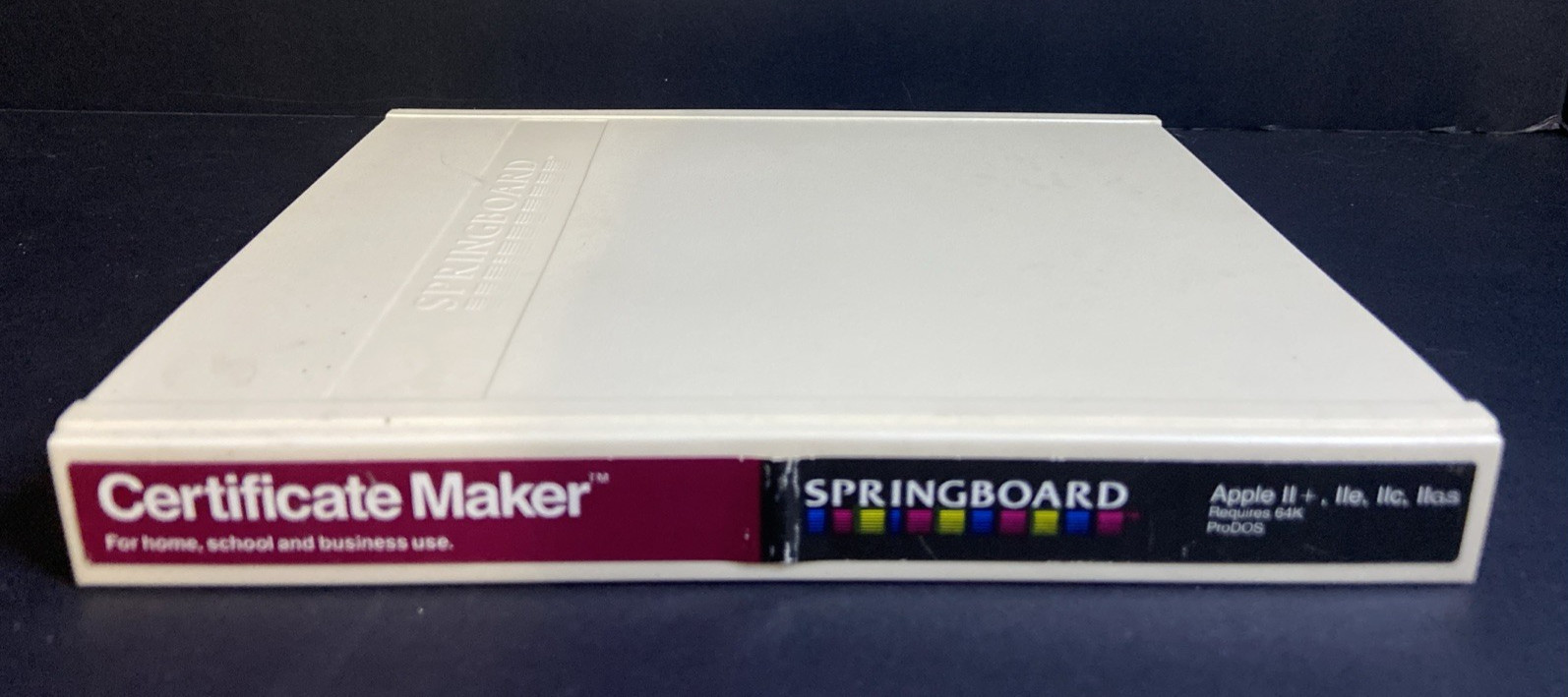 The Certificate Maker by Springboard Software for Apple II+,IIe,IIc,IIgs 1987