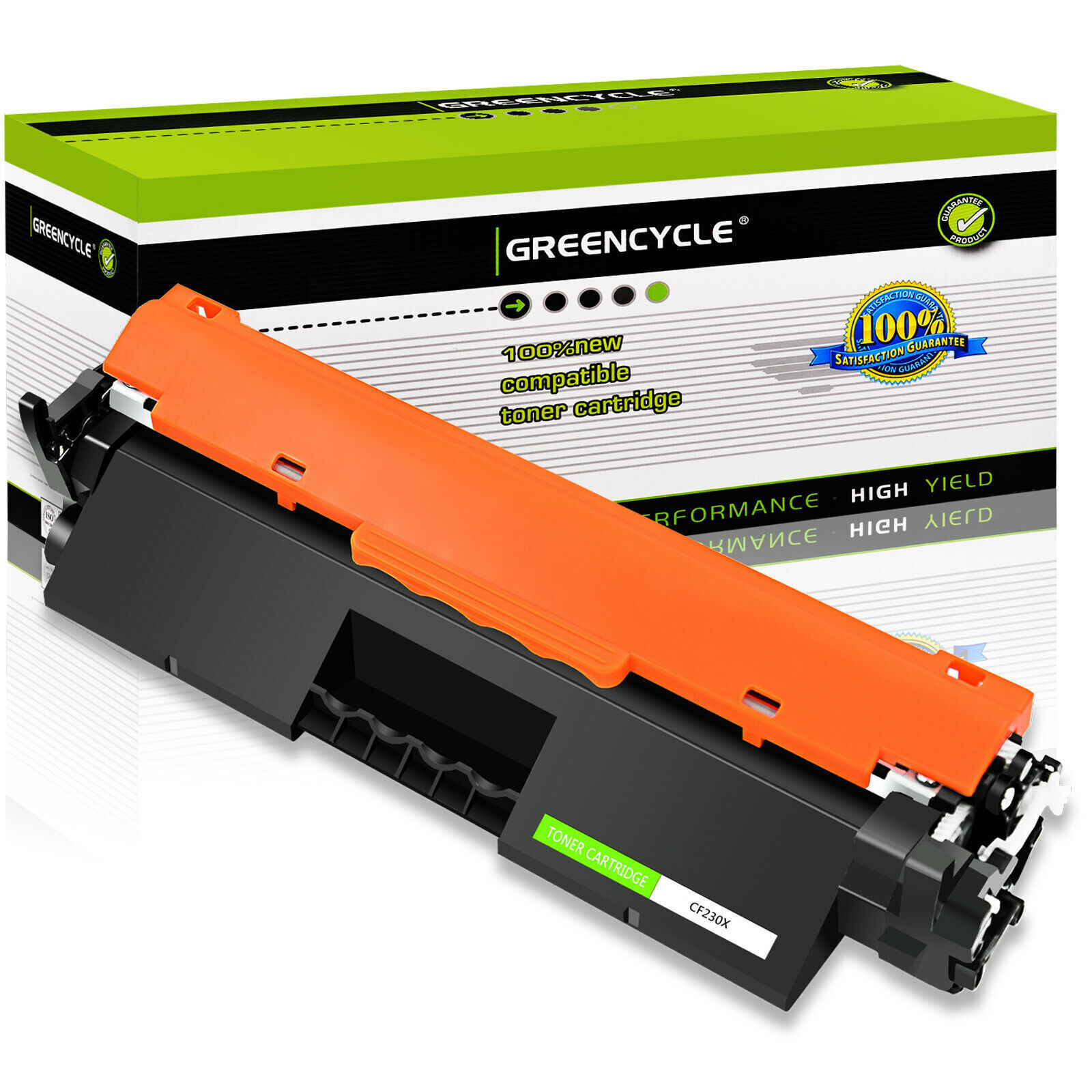 GREENCYCLE - 1 PACK Black CF230X 30X Toner Cartridge for HP LaserJet Pro Printer