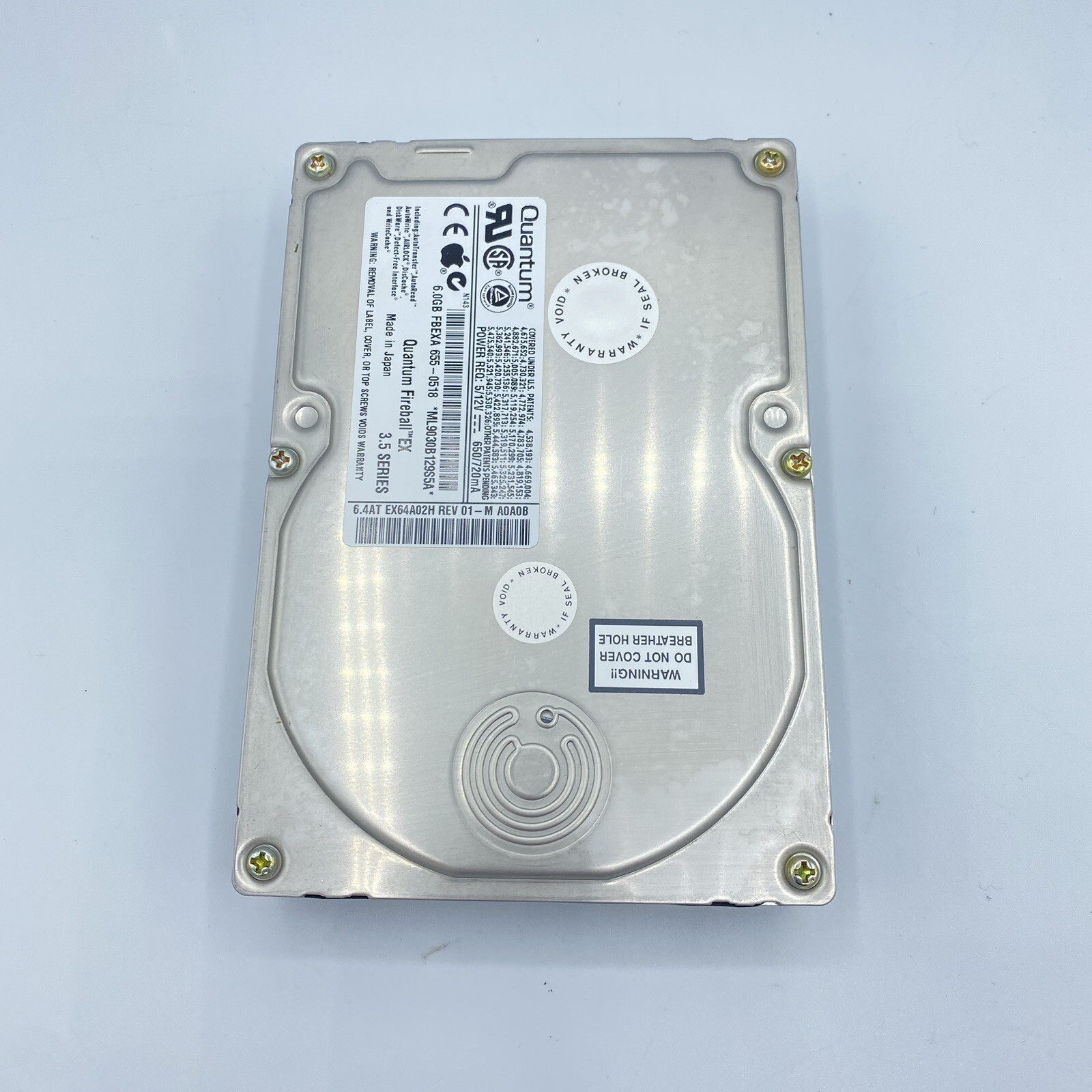 Bootable 3.5" ATA IDE Hard Drive 13GB Quantum Fireball Apple W/ MacOS INSTALLED