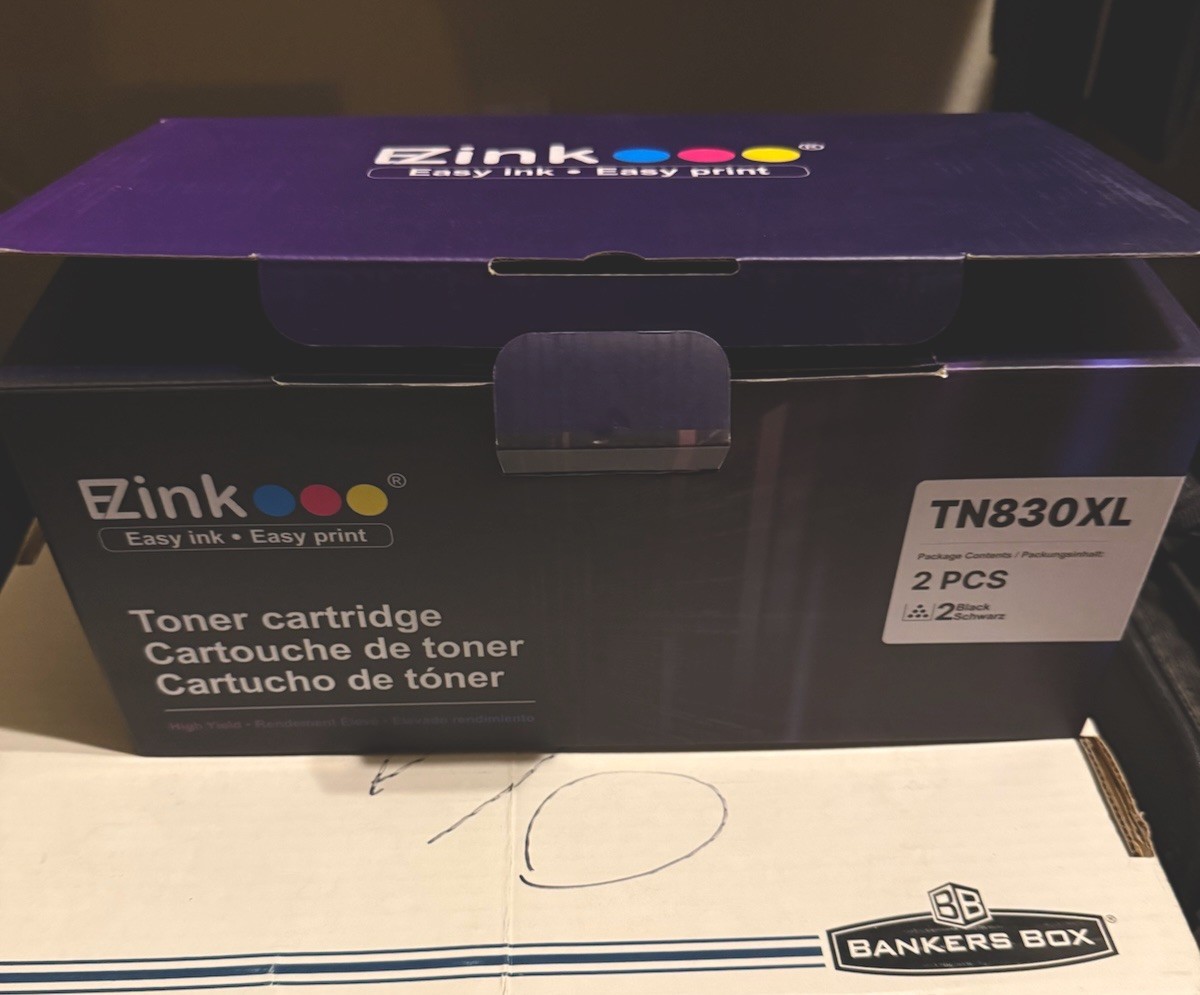 Open Box~ EZINK 2 PACK COMPATIBLE TN830XL TONER CATRIDGE BLACK FOR BROTHER