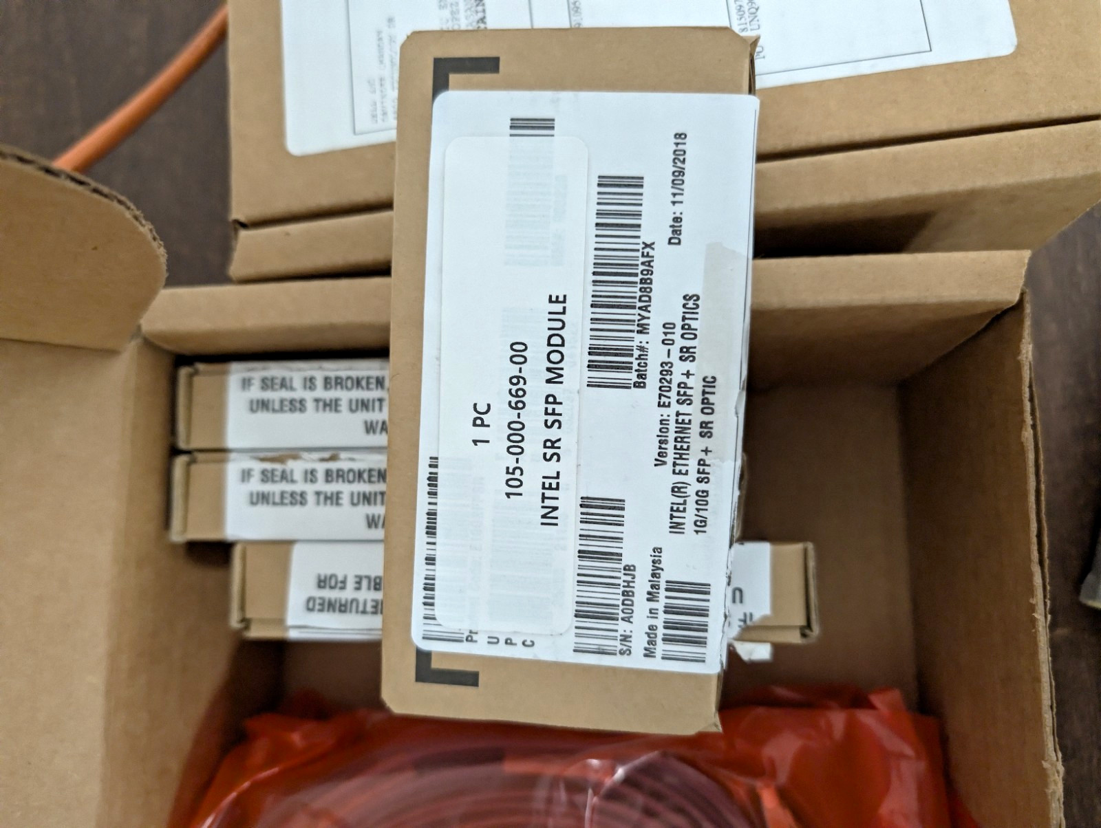 Intel 10GbE SFP+ SR Optics Module Intel SR SFP Module 105-000-669-00